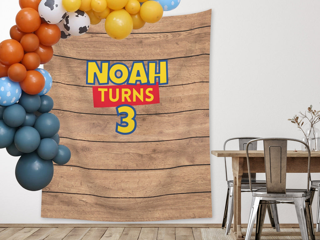 Toy Story Inspired Clouds Custom Banner Backdrop