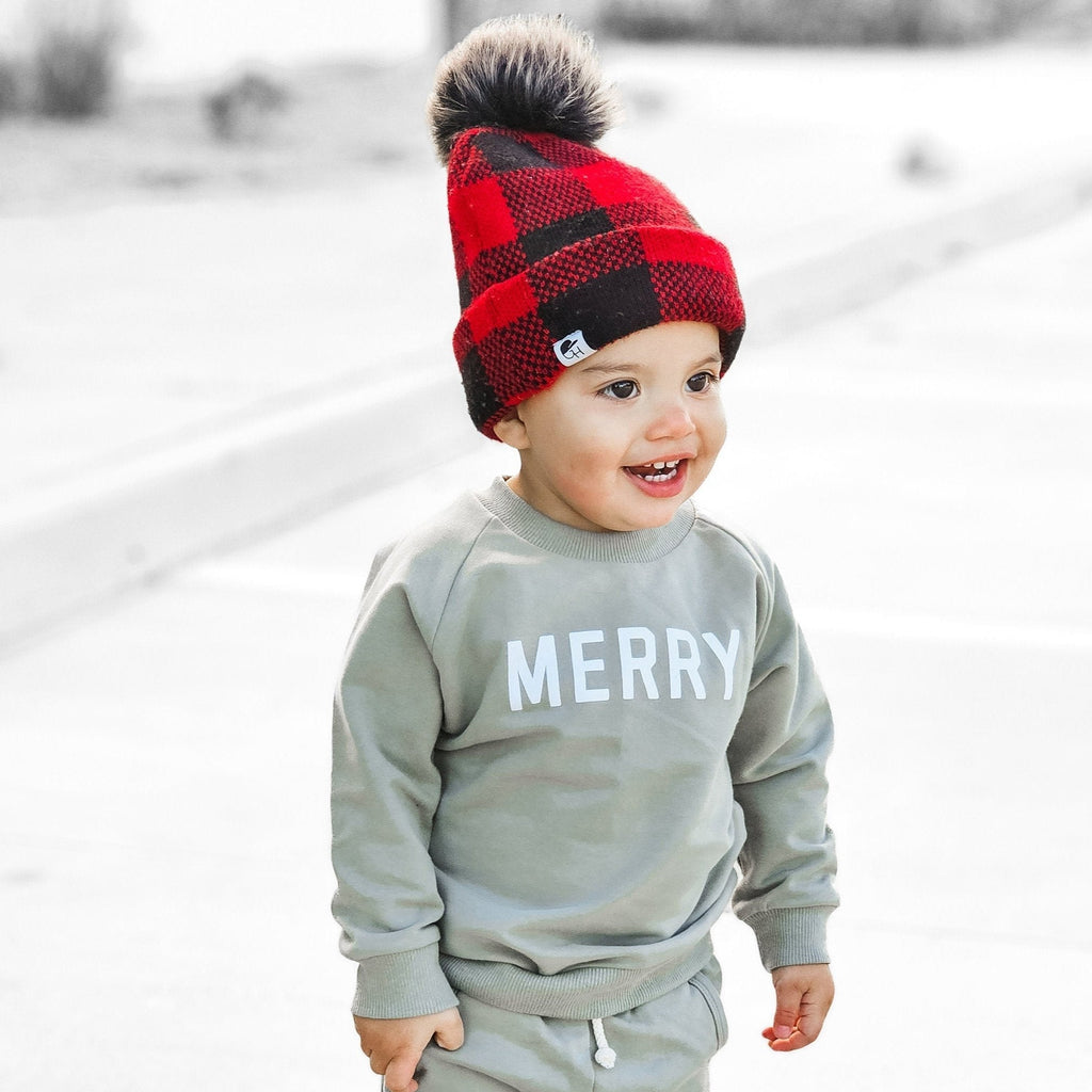 Merry Organic Cotton Crewneck Sweatshirt - Green