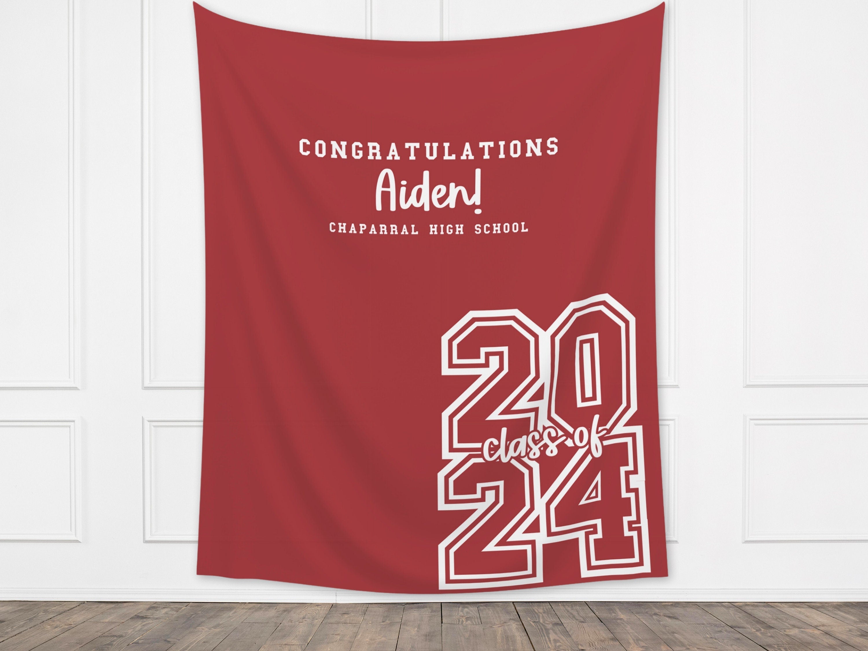 Varsity Letters Class of 2025 Graduation Party Banner Backdrop