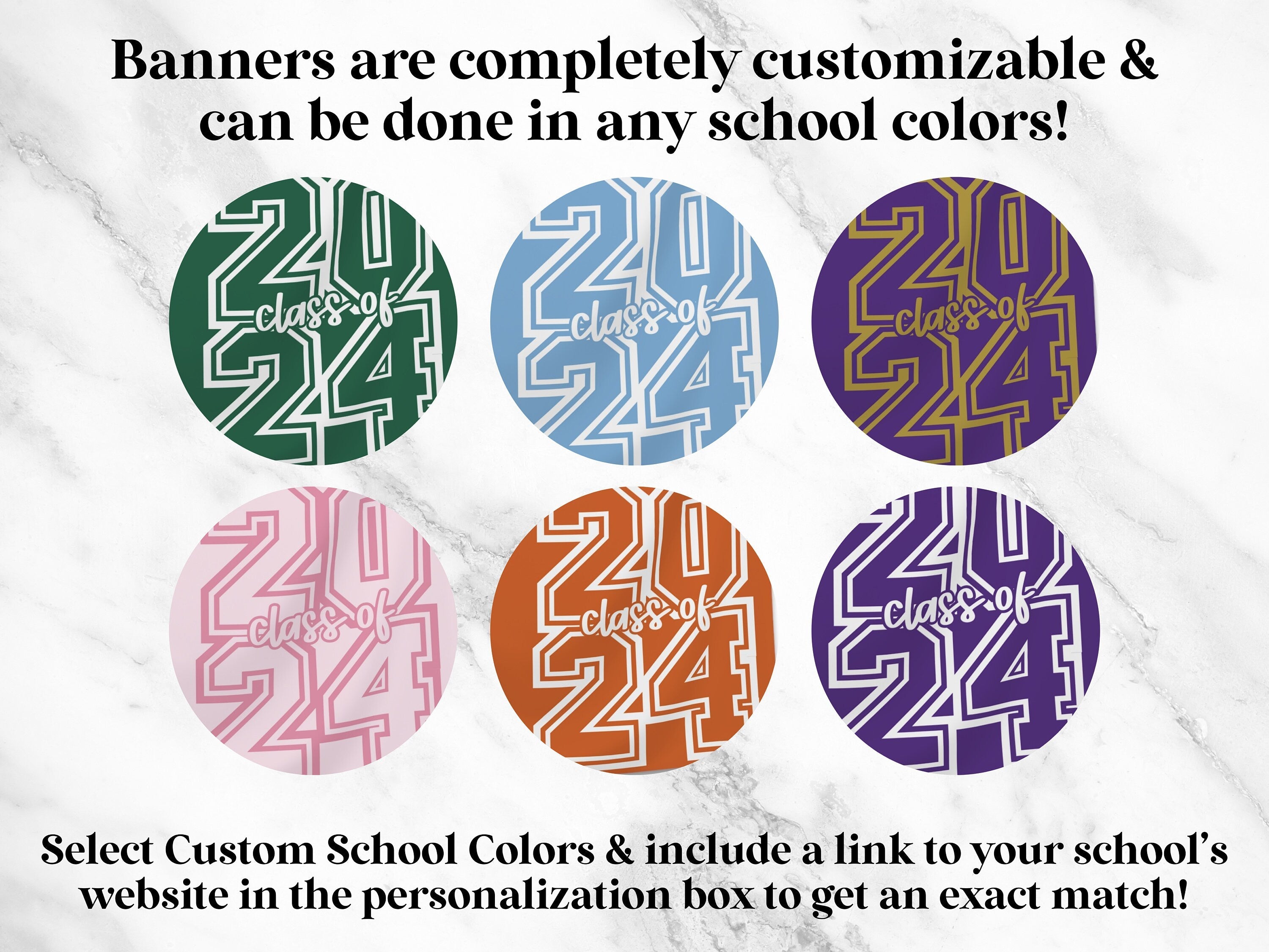Varsity Letters Class of 2025 Graduation Party Banner Backdrop