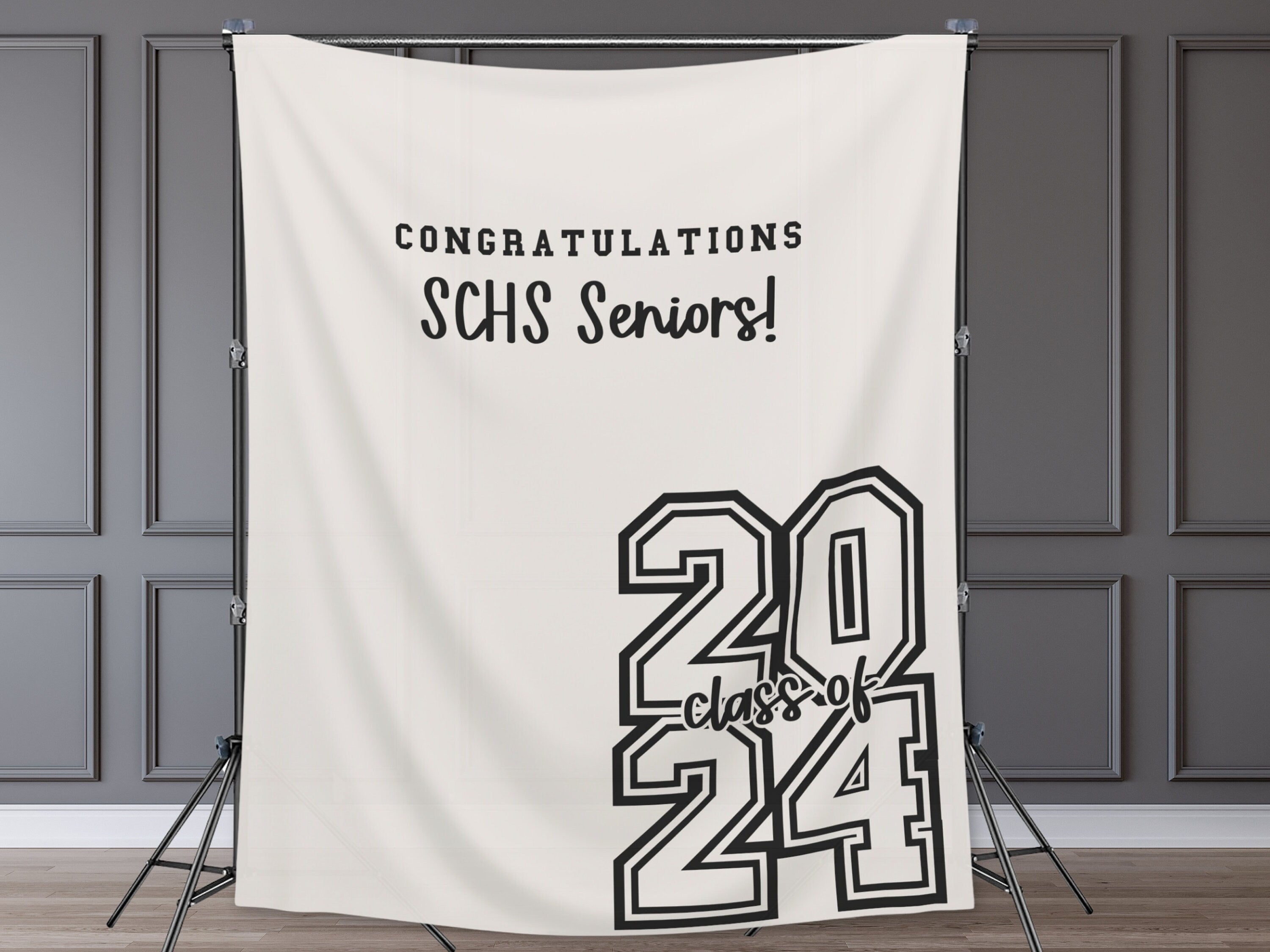 Varsity Letters Class of 2025 Graduation Party Banner Backdrop