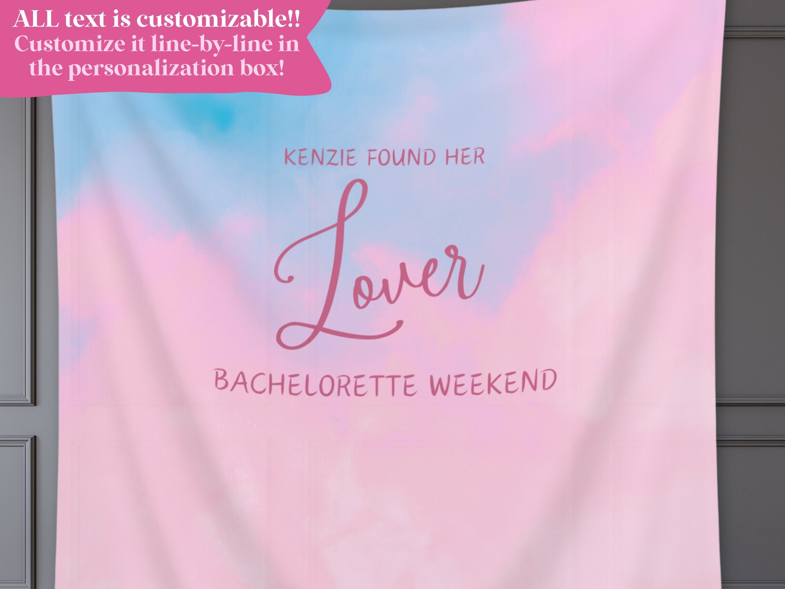 Lover Bachelorette Party Custom Banner