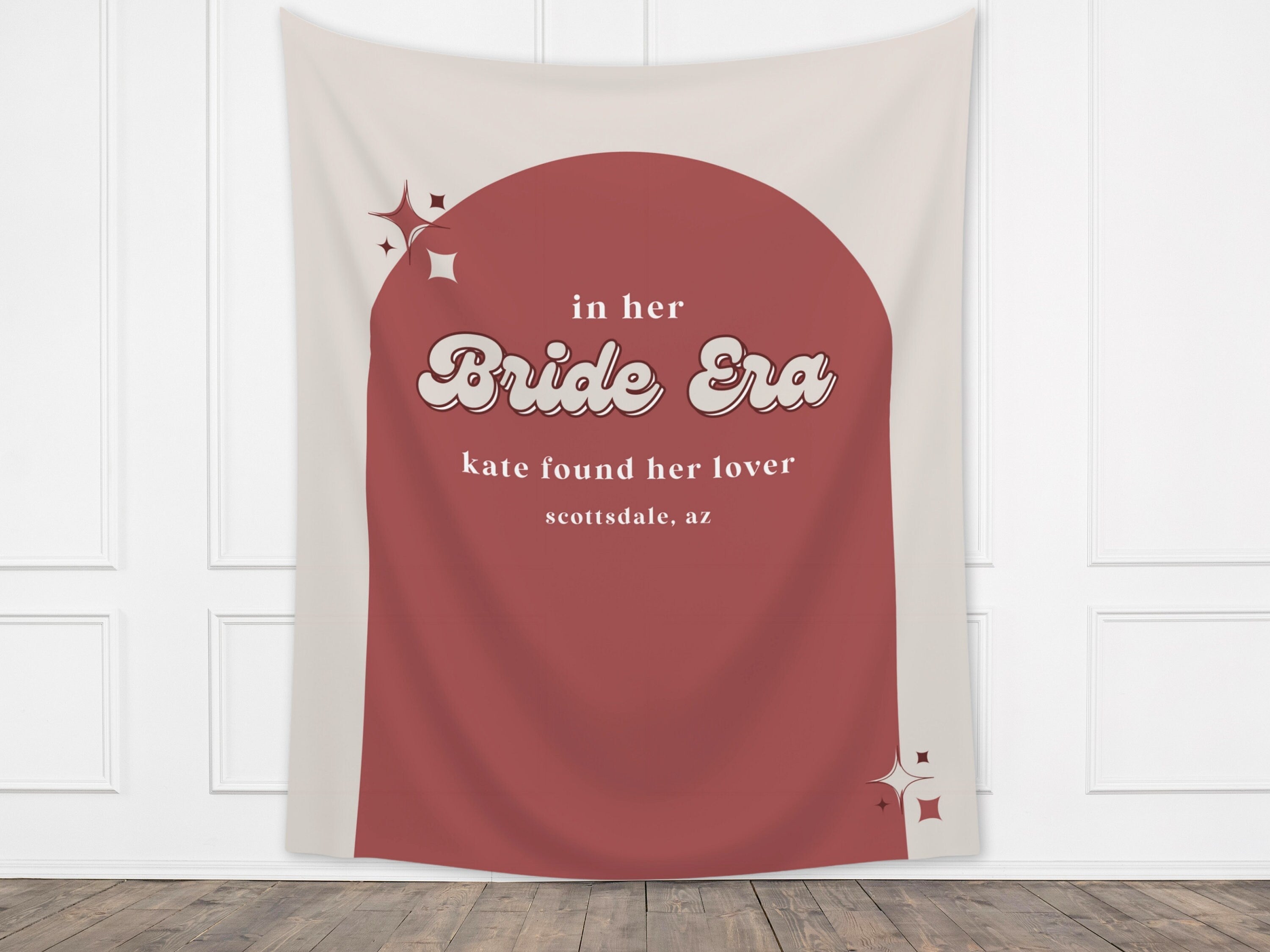 Retro Bride Era Custom Banner Backdrop