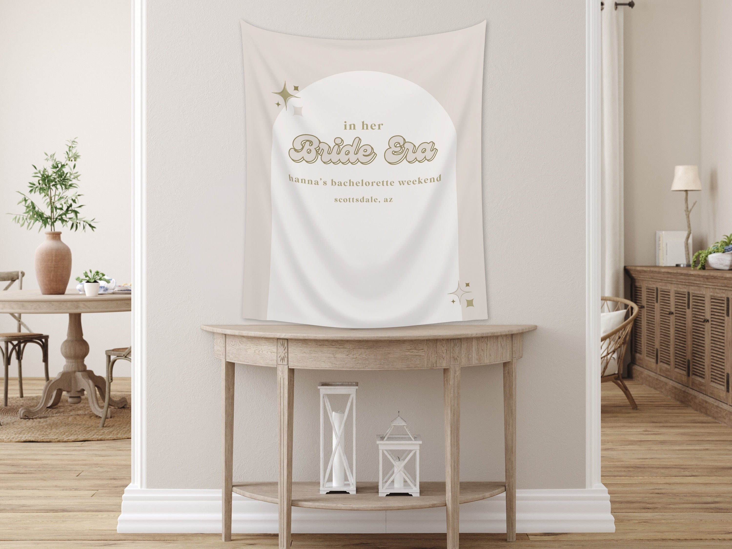 Retro Bride Era Custom Banner Backdrop