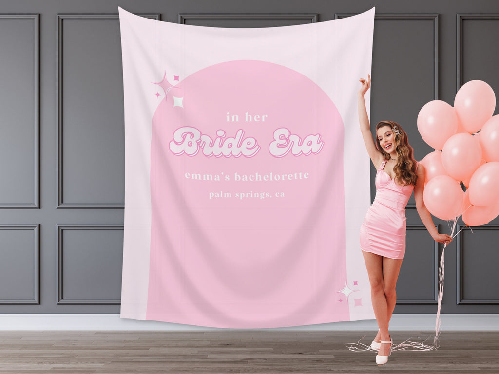 Retro Bride Era Custom Banner Backdrop