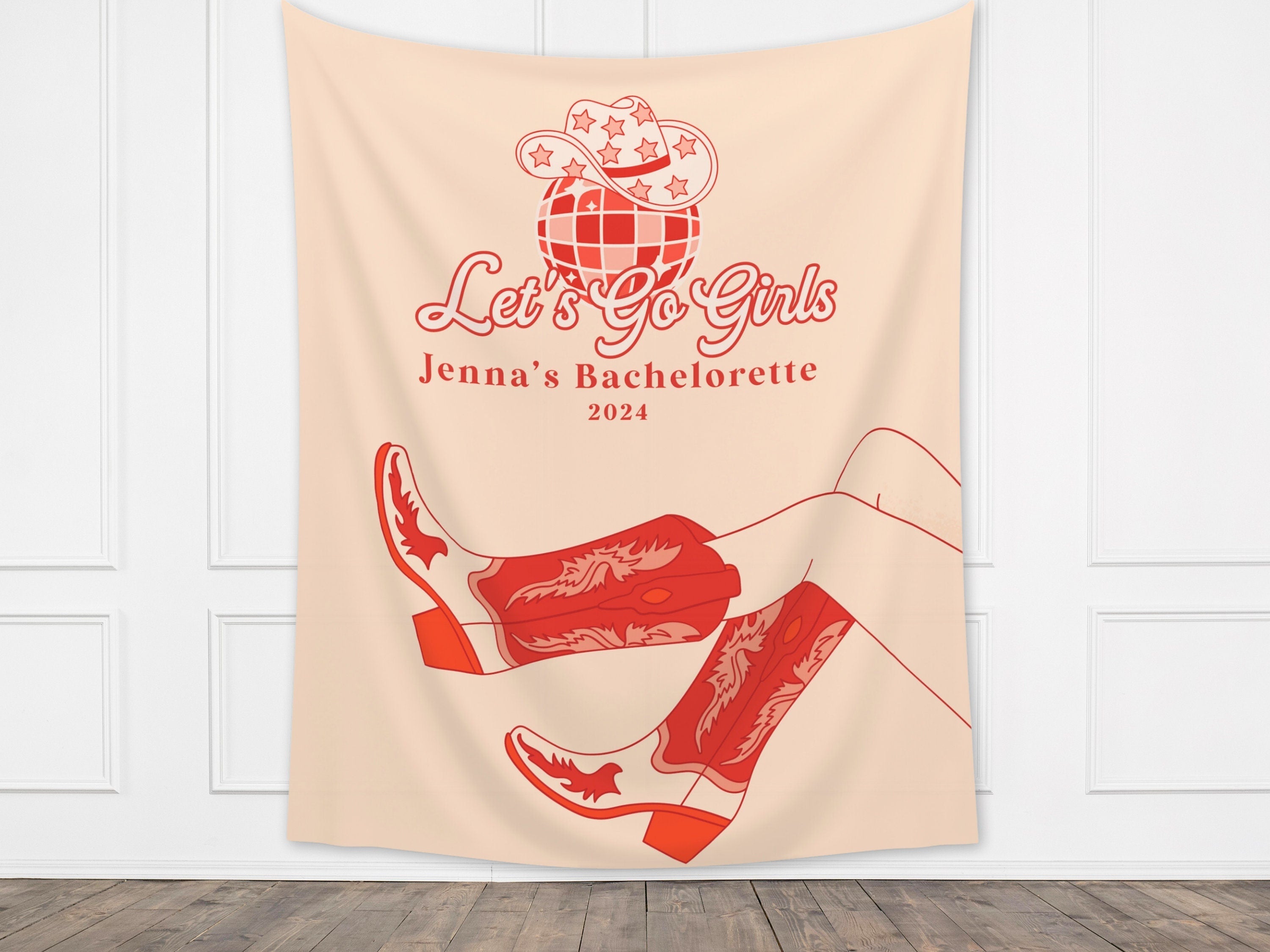 Let's Go Girls CustomBachelorette Banner Backdrop