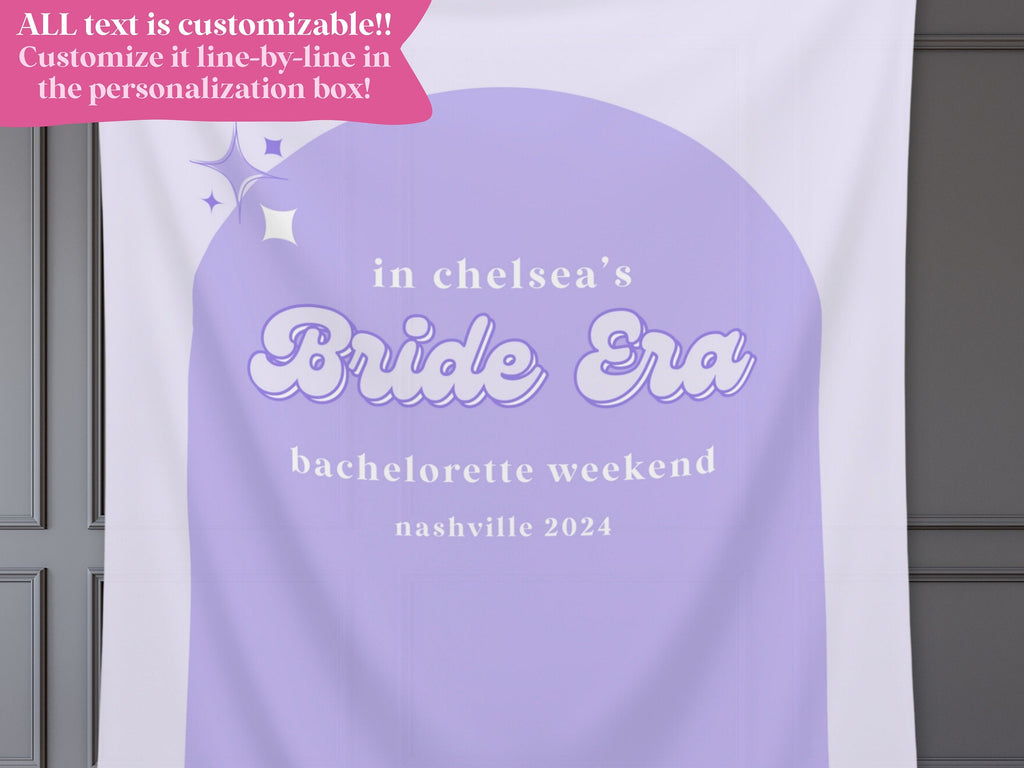 Retro Bride Era Custom Banner Backdrop