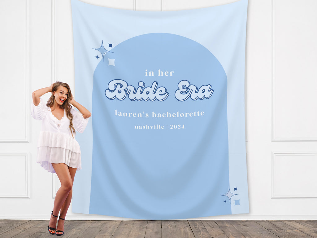 Retro Bride Era Custom Banner Backdrop
