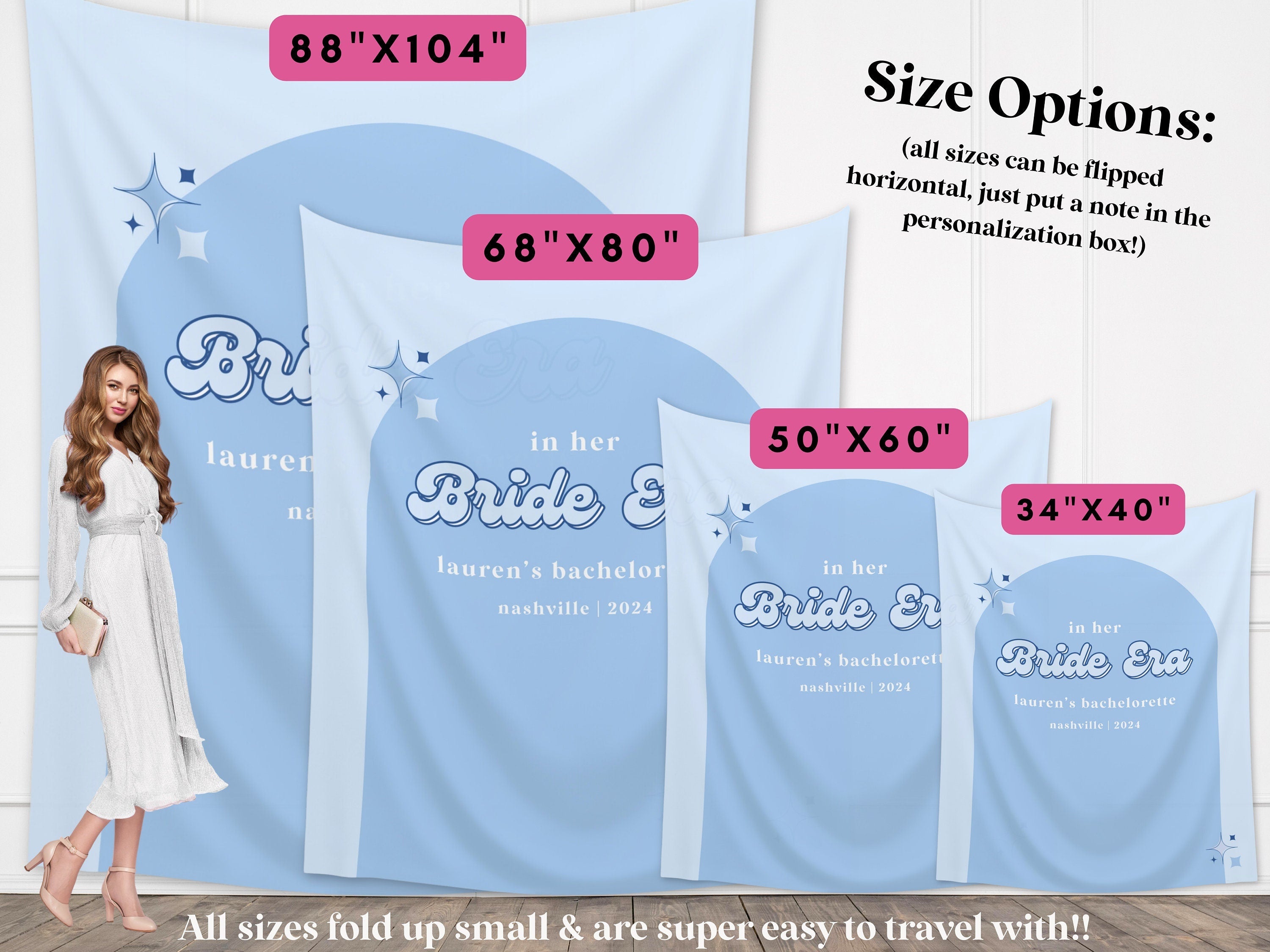 Retro Bride Era Custom Banner Backdrop