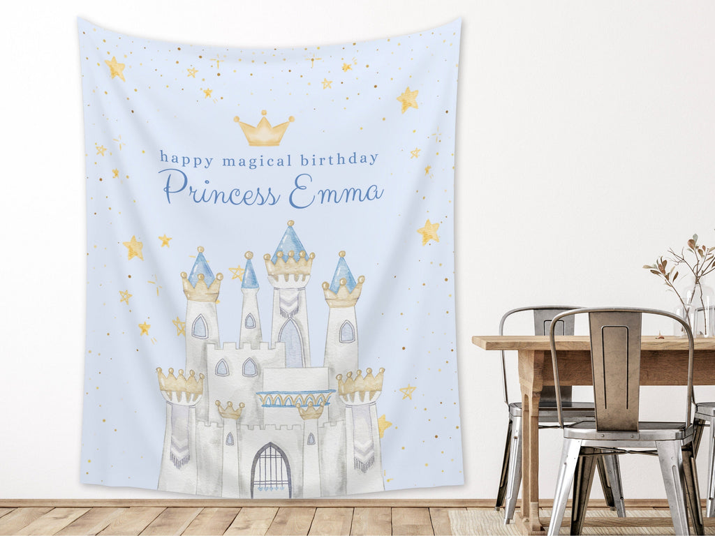 Princess Party Custom Banner, Magical Birthday Backdrop, Pink Girl Birthday Party Décor, Unicorn, Baby Shower, Girl 1st Birthday Girl Gift