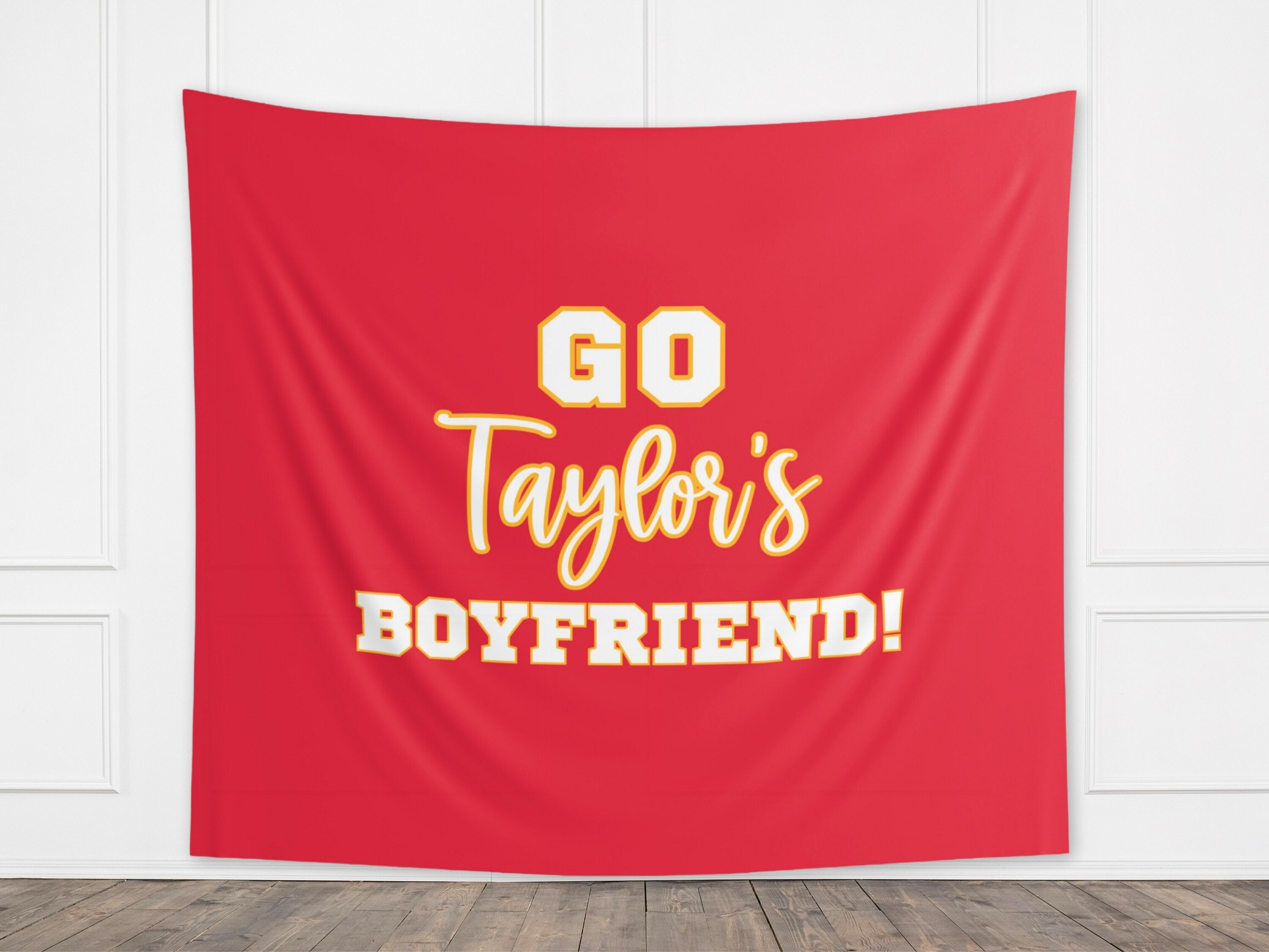 Go Taylor's Boyfriend Banner Super Bowl LIX Party Décor