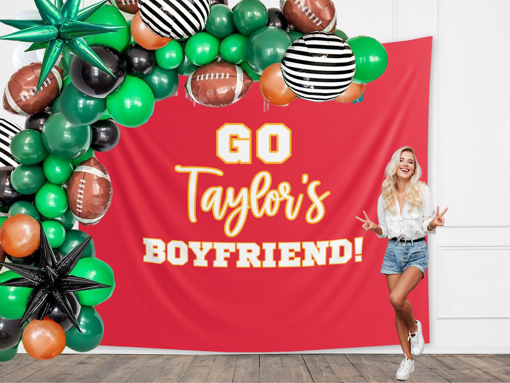 Go Taylor's Boyfriend Banner Super Bowl LIX Party Décor