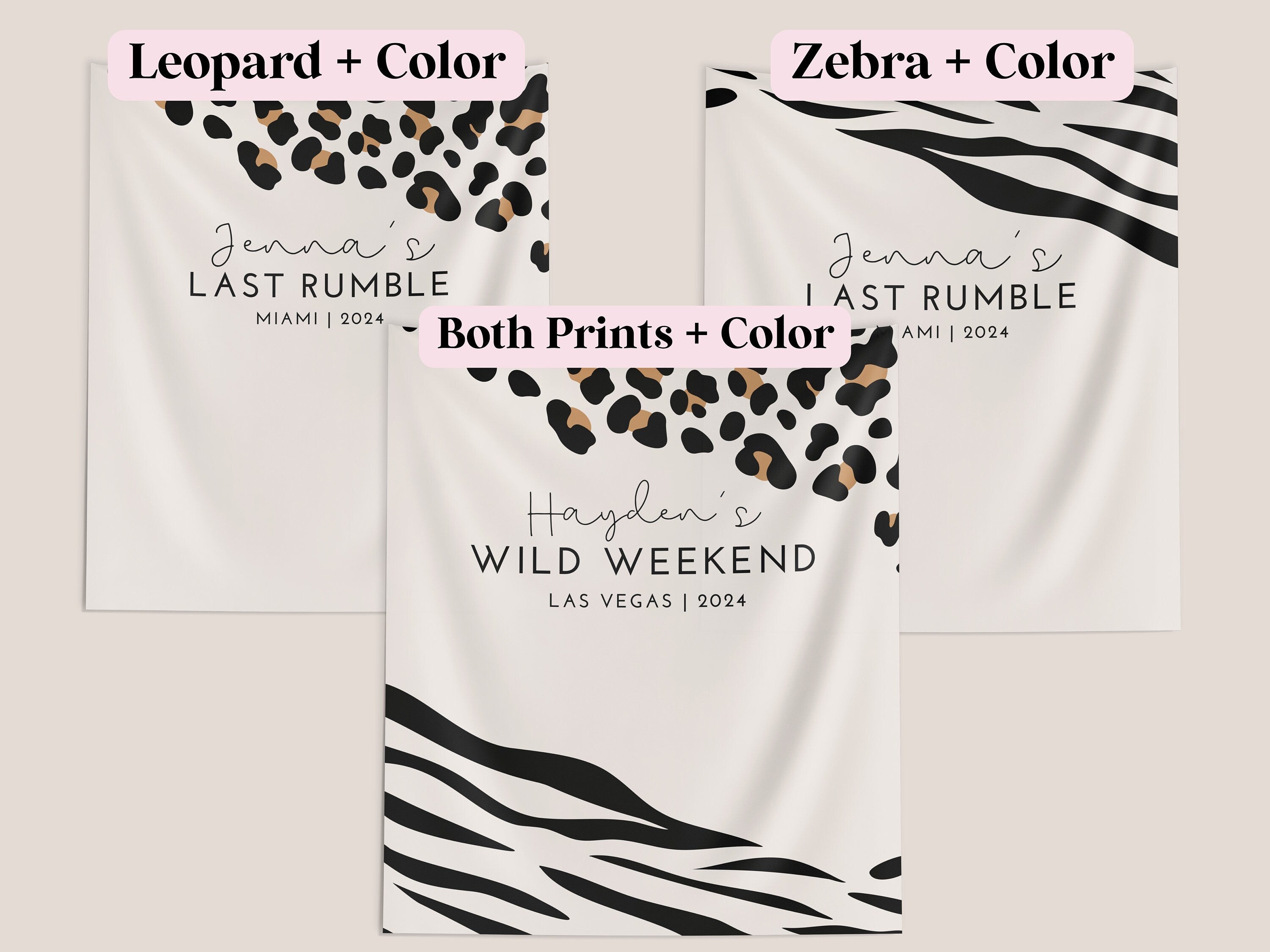Wild Weekend Bachelorette Party Custom Banner Backdrop
