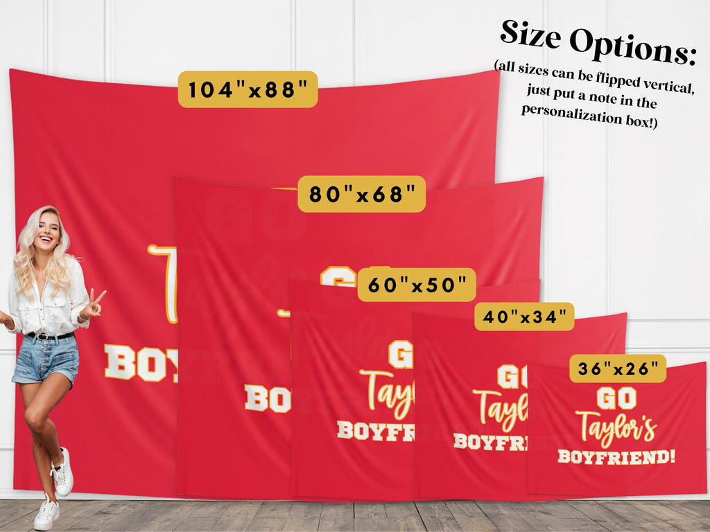 Go Taylor's Boyfriend Banner Super Bowl LIX Party Décor
