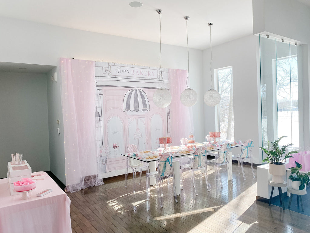 Paris Café Bakery Party Banner Backdrop