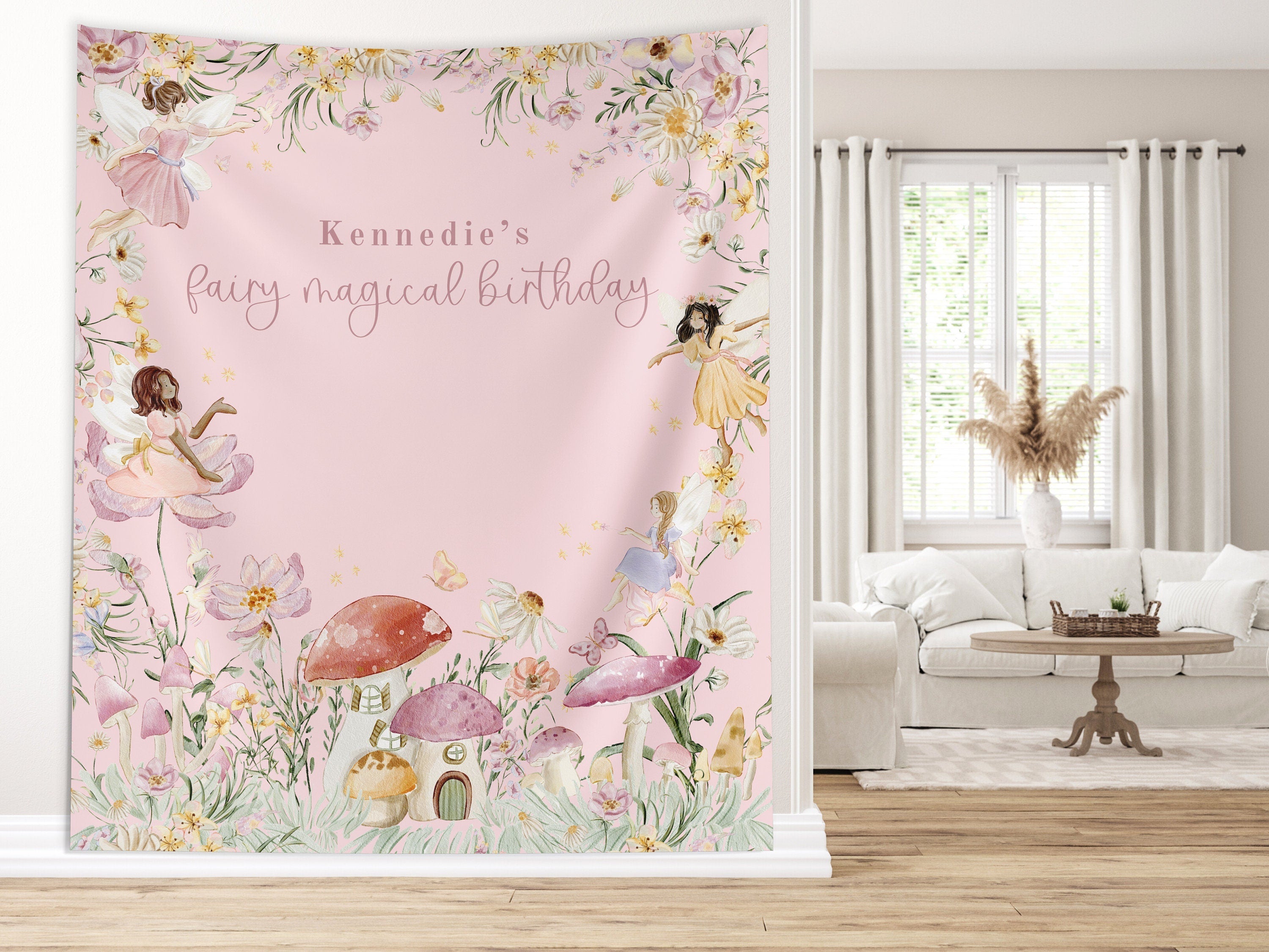 Whimsical Fairy Woodlands Birthday Banner