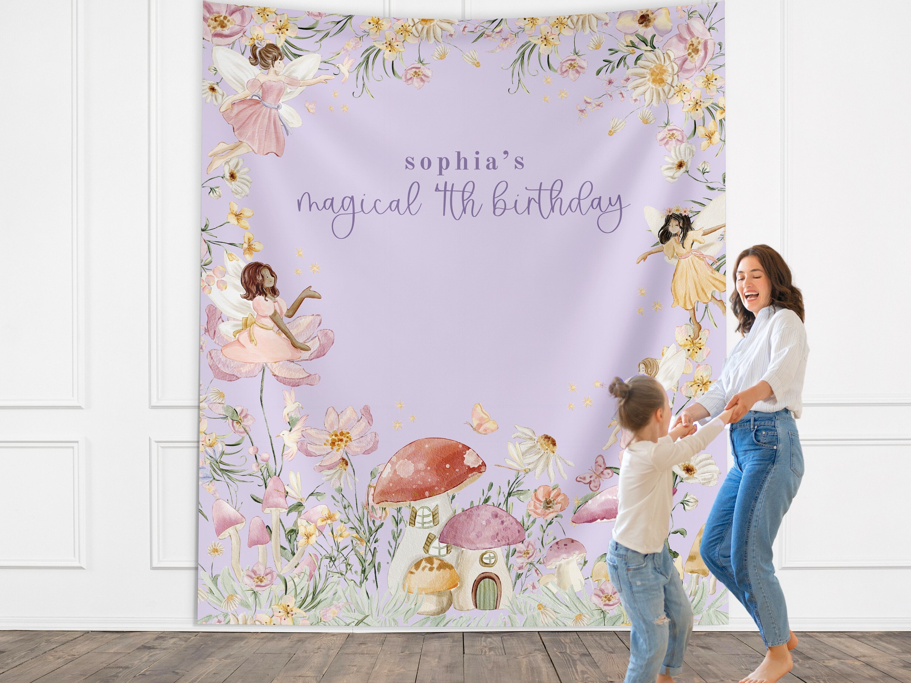 Whimsical Fairy Woodlands Birthday Banner