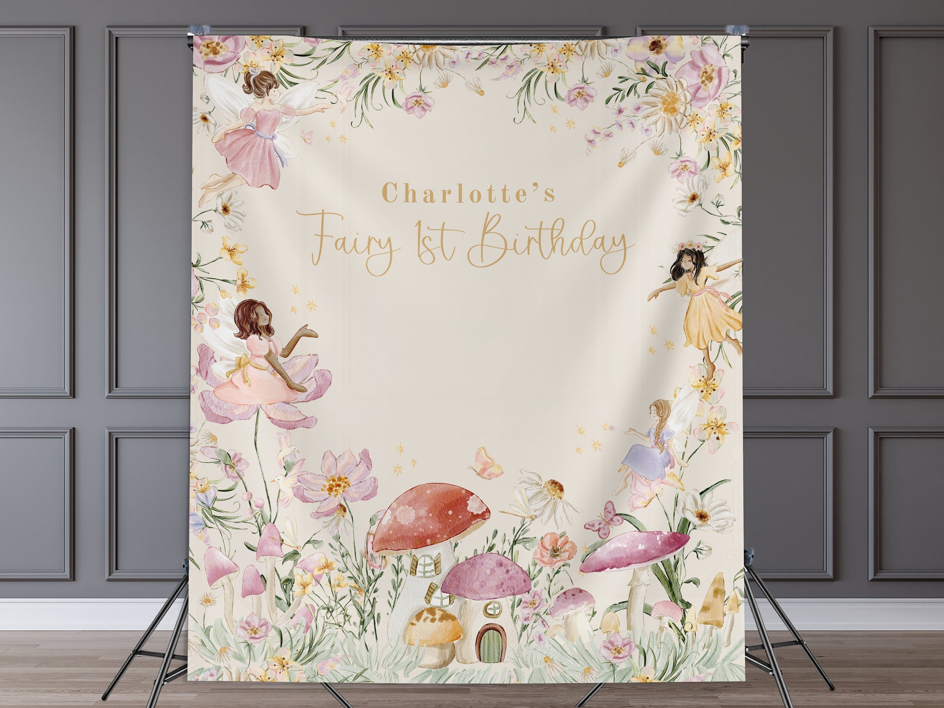 Whimsical Fairy Woodlands Birthday Banner