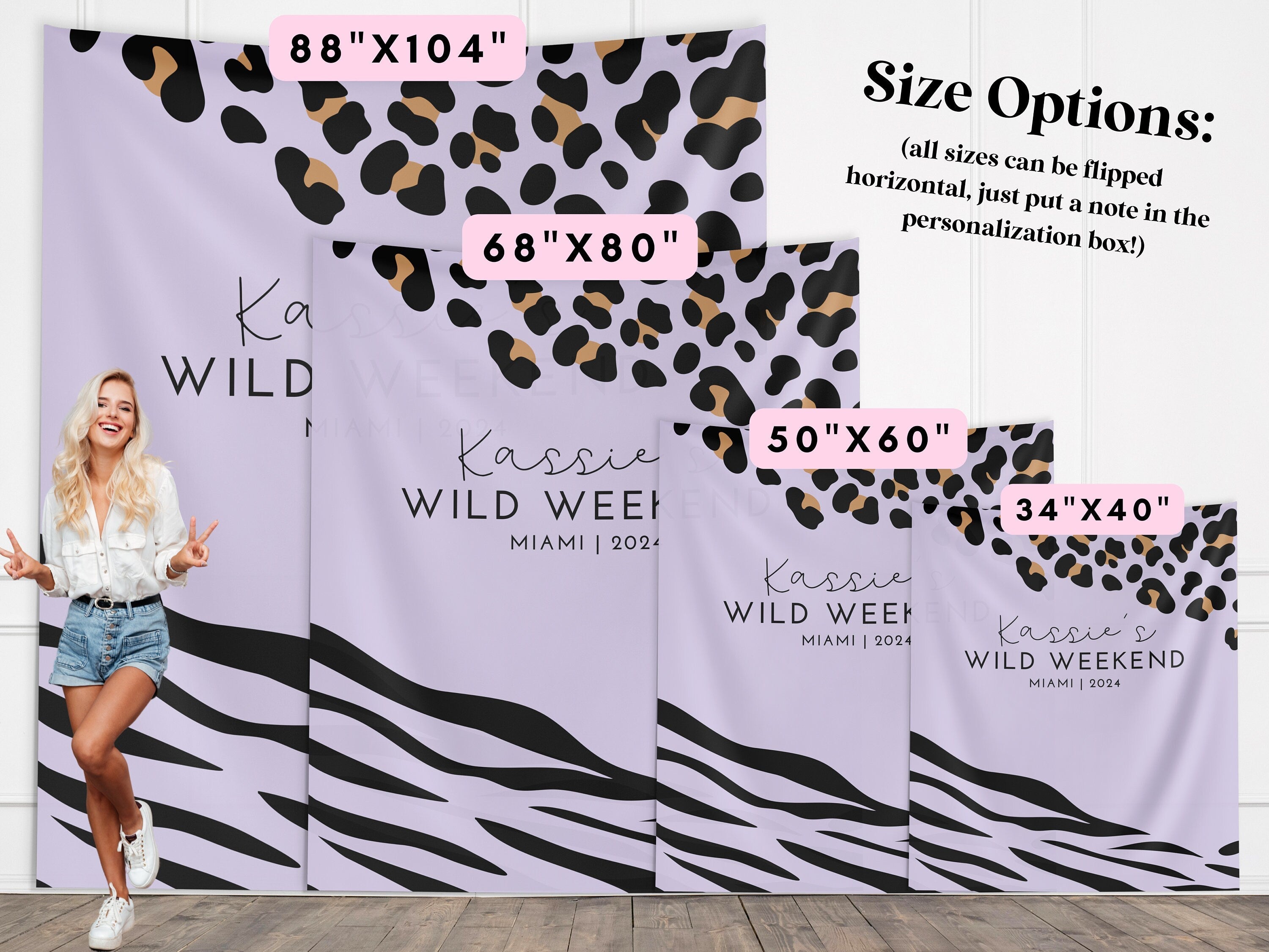 Wild Weekend Bachelorette Party Custom Banner Backdrop
