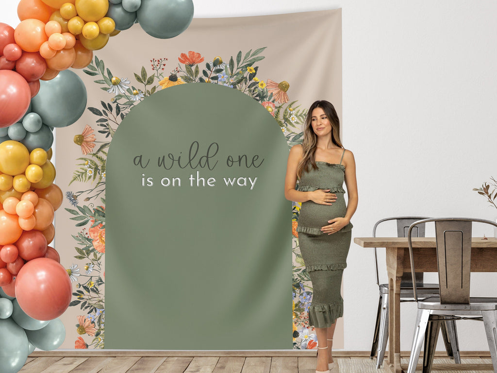 Little Wildflower Custom Birthday Banner Backdrop