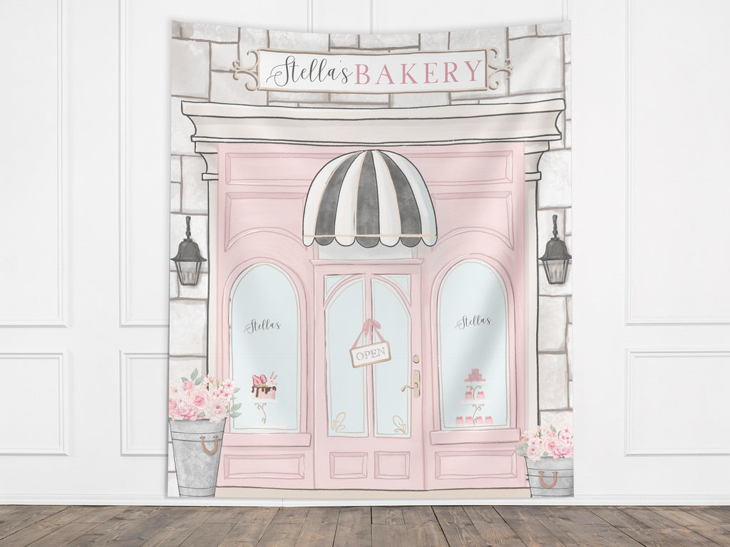 Paris Café Bakery Party Banner Backdrop