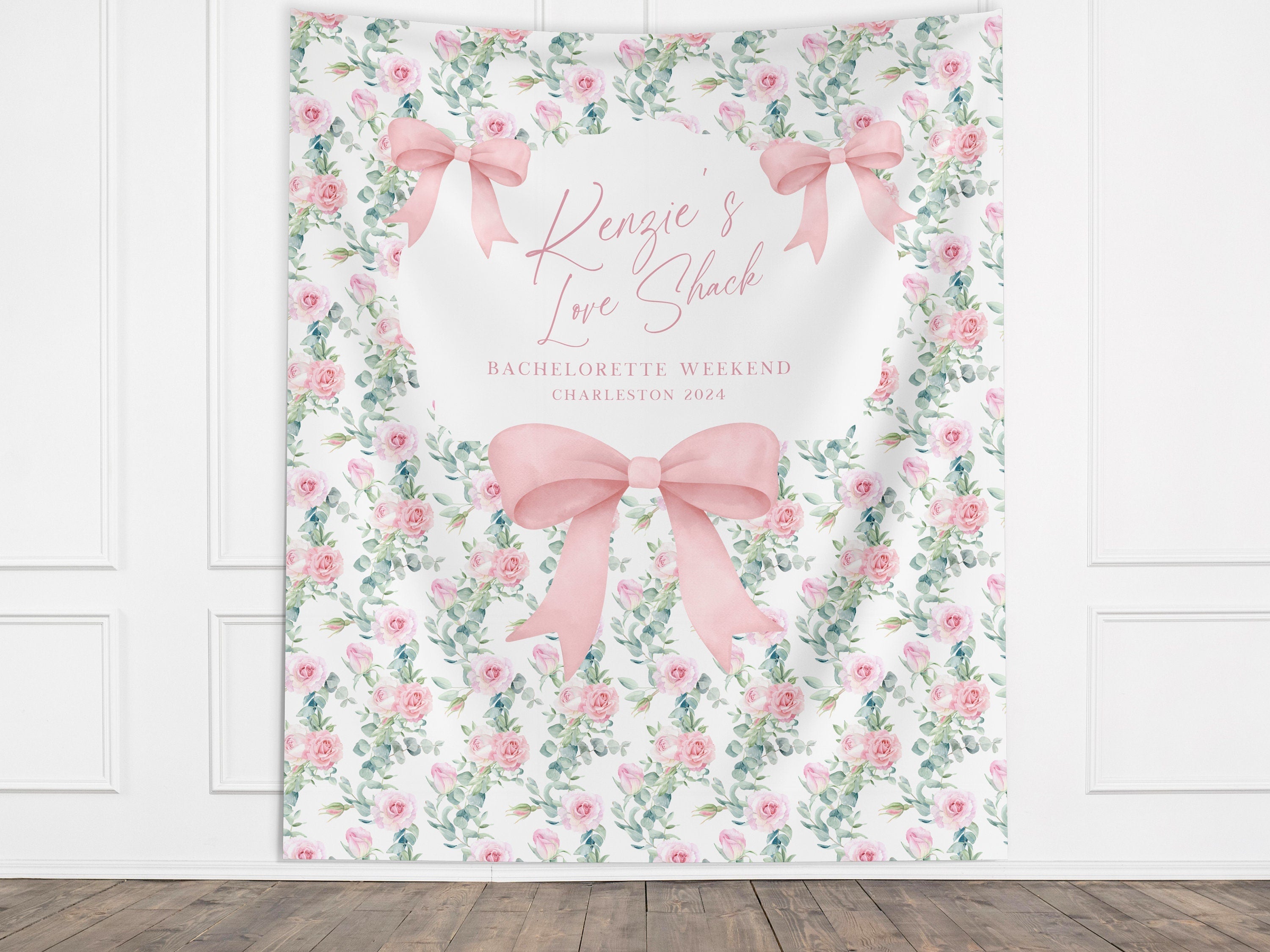 LoveShack Chic Floral & Bows Custom Banner
