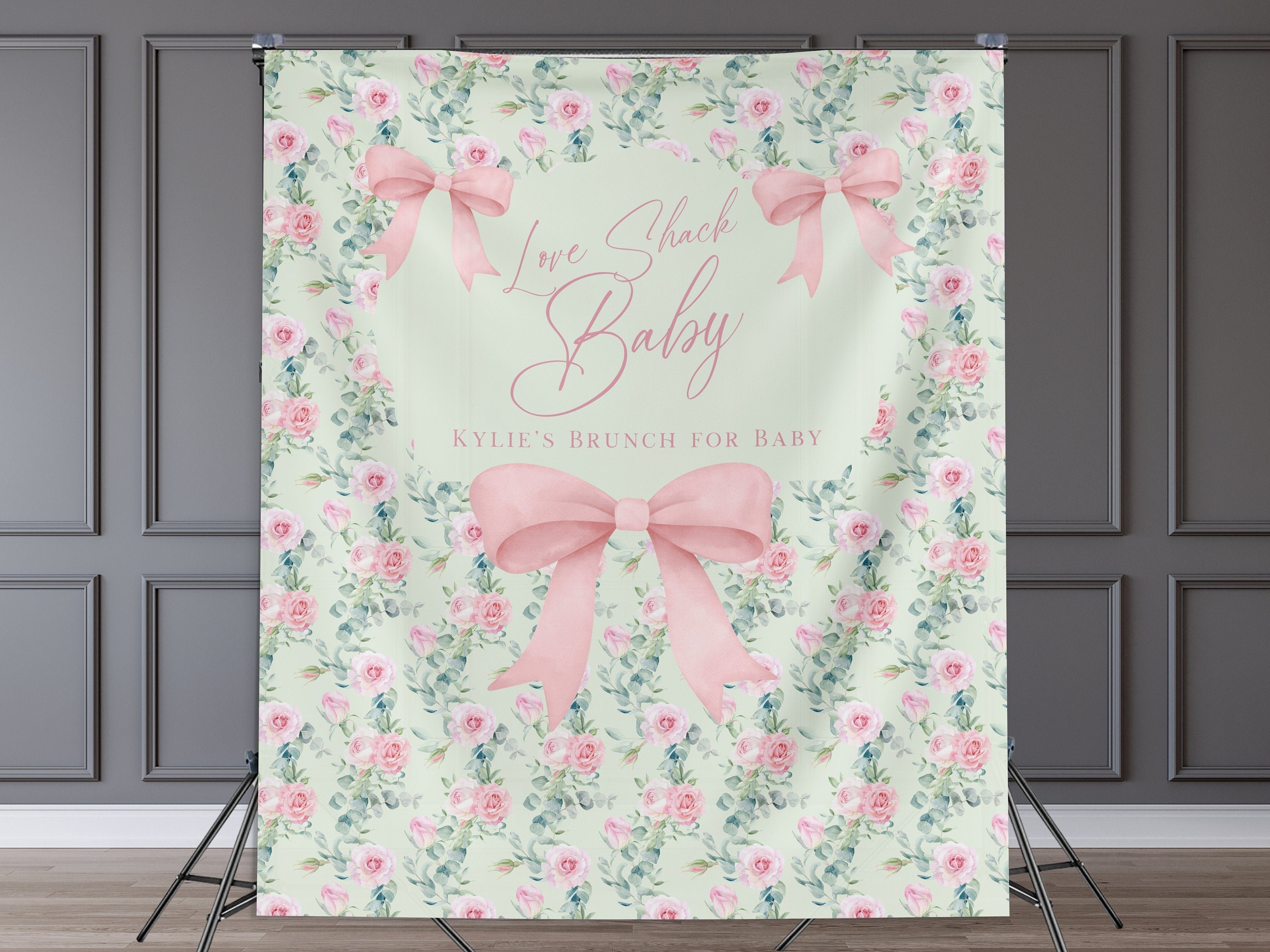 LoveShack Chic Floral & Bows Custom Banner