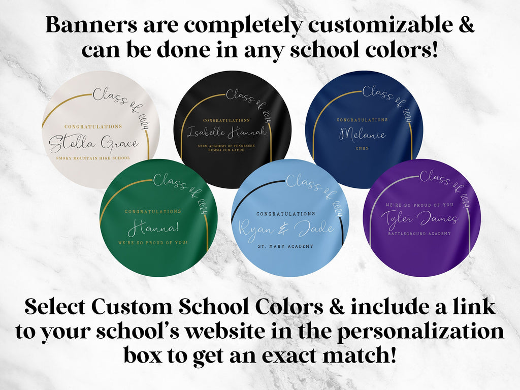 In the Arch Class of 2025 Custom Graduation Party Banner Backdrop