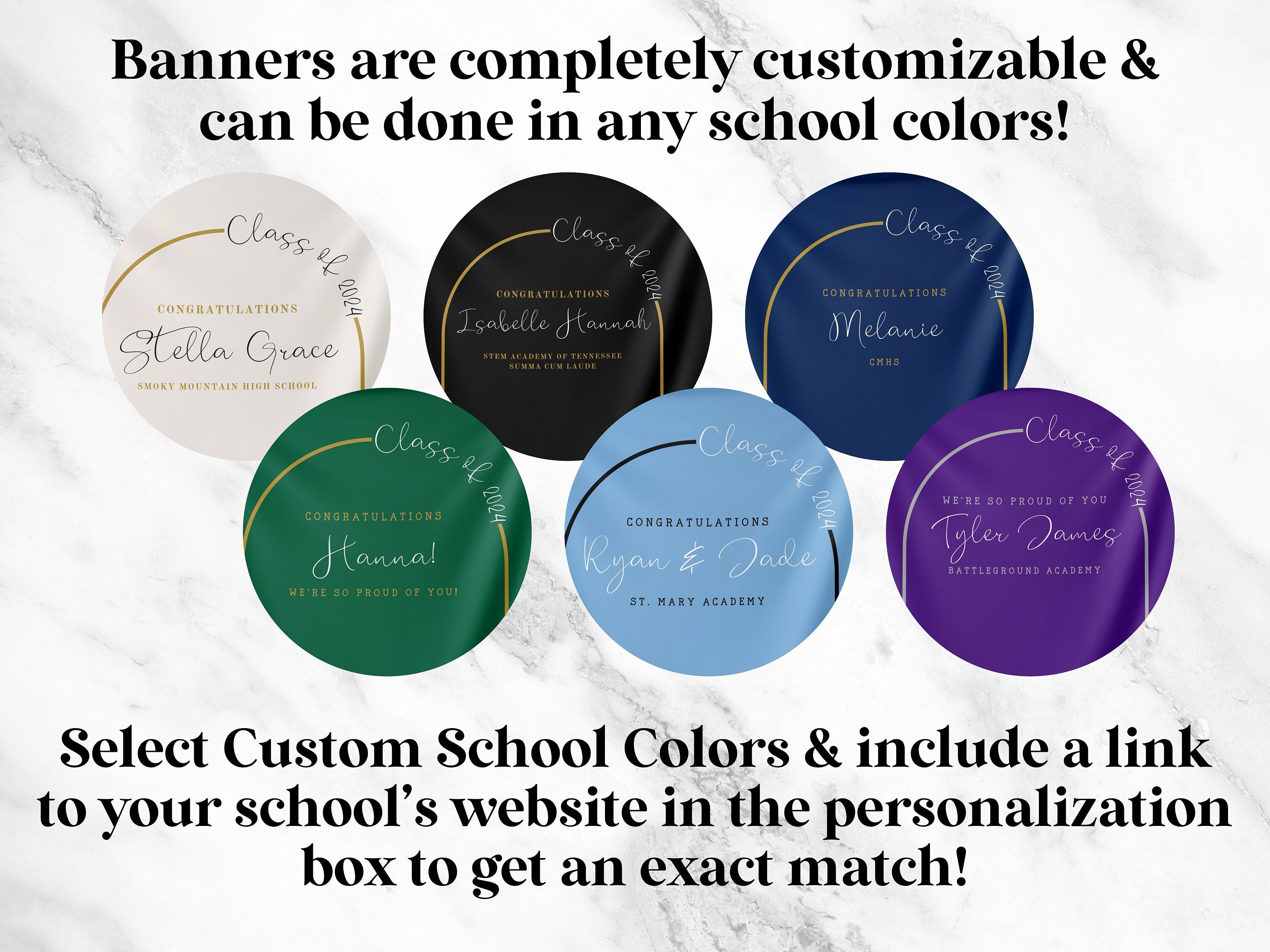 In the Arch Class of 2025 Custom Graduation Party Banner Backdrop