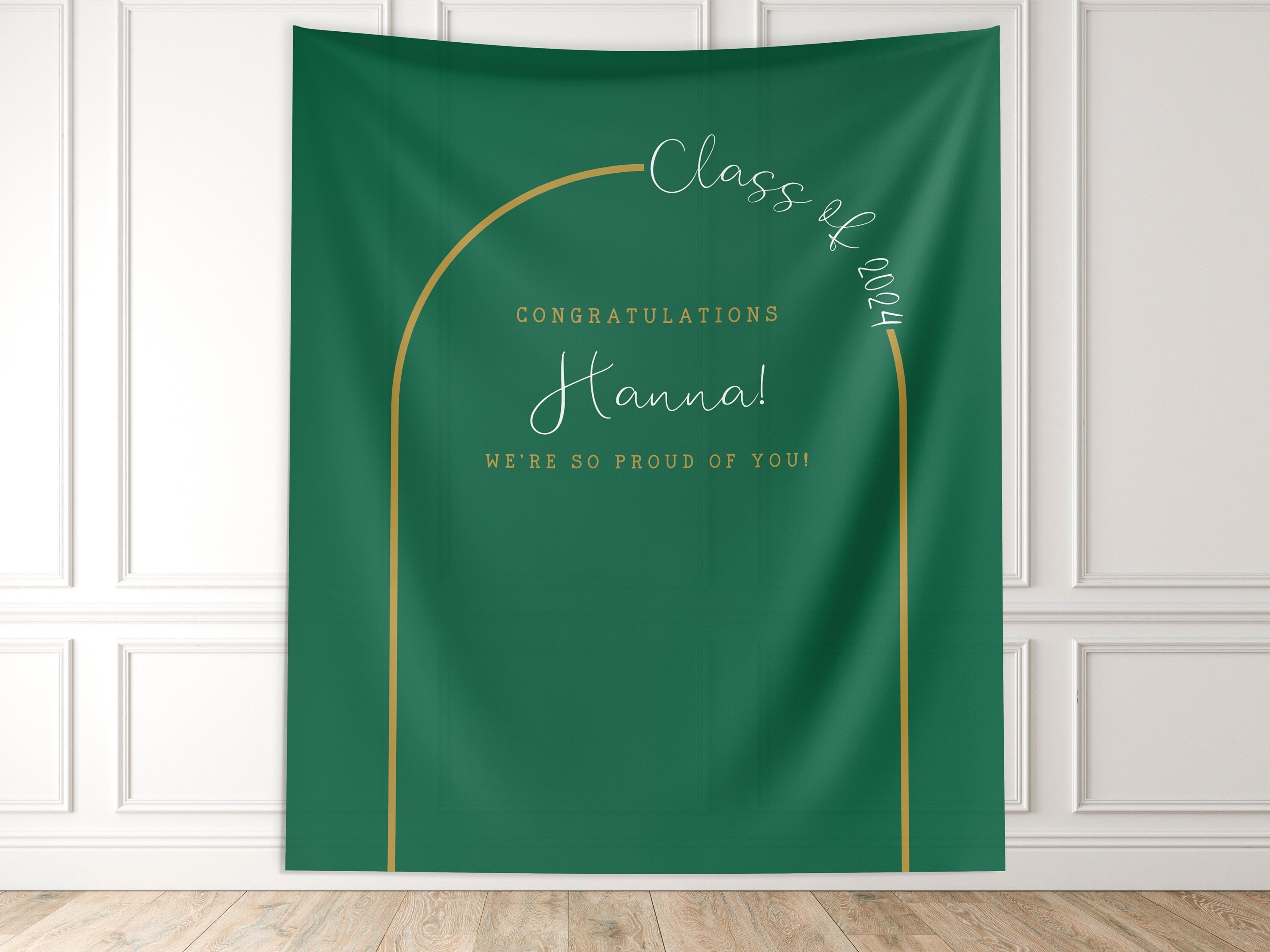 In the Arch Class of 2025 Custom Graduation Party Banner Backdrop