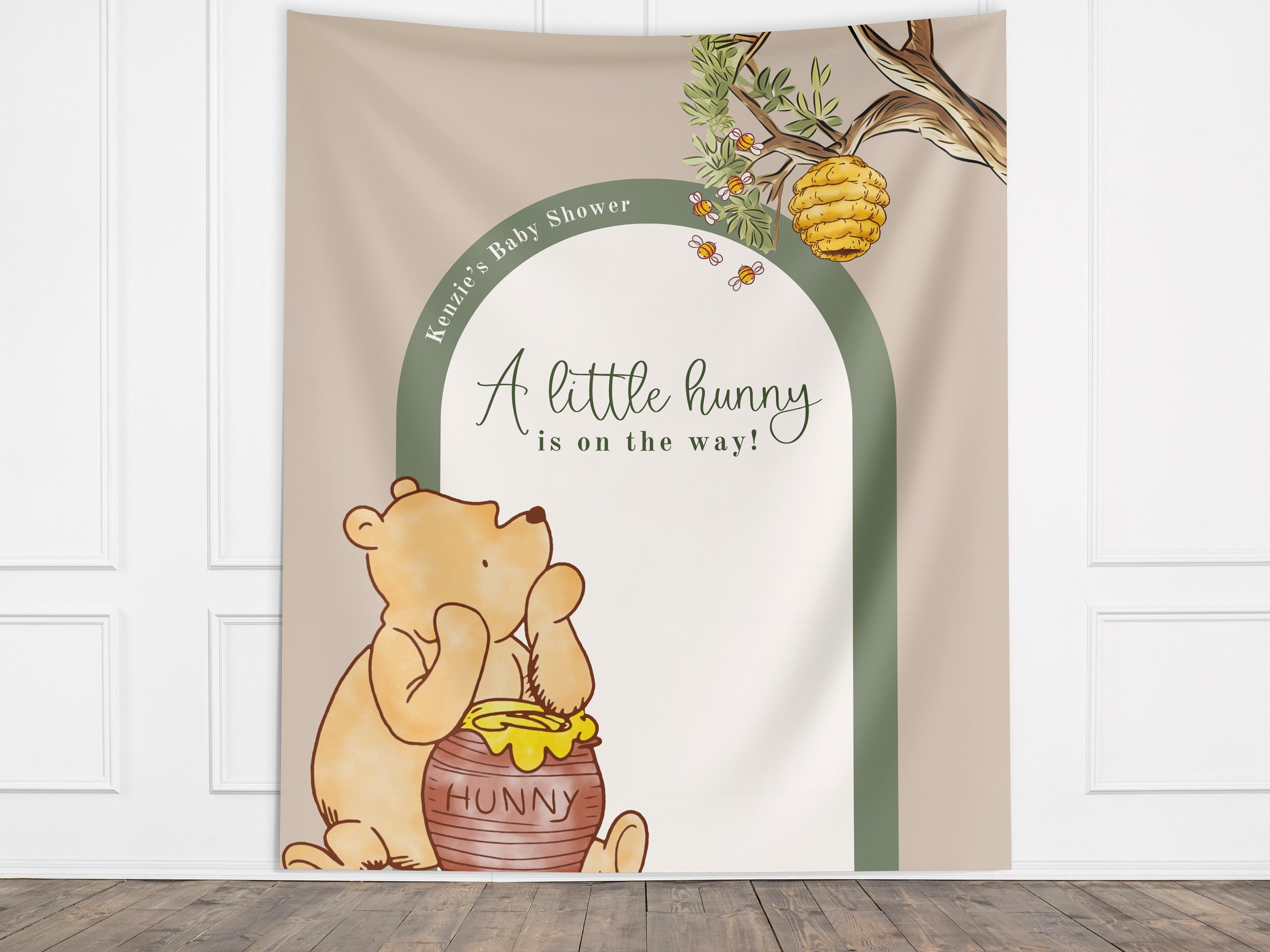 Classic Winnie the Pooh Baby Shower Customizable Banner
