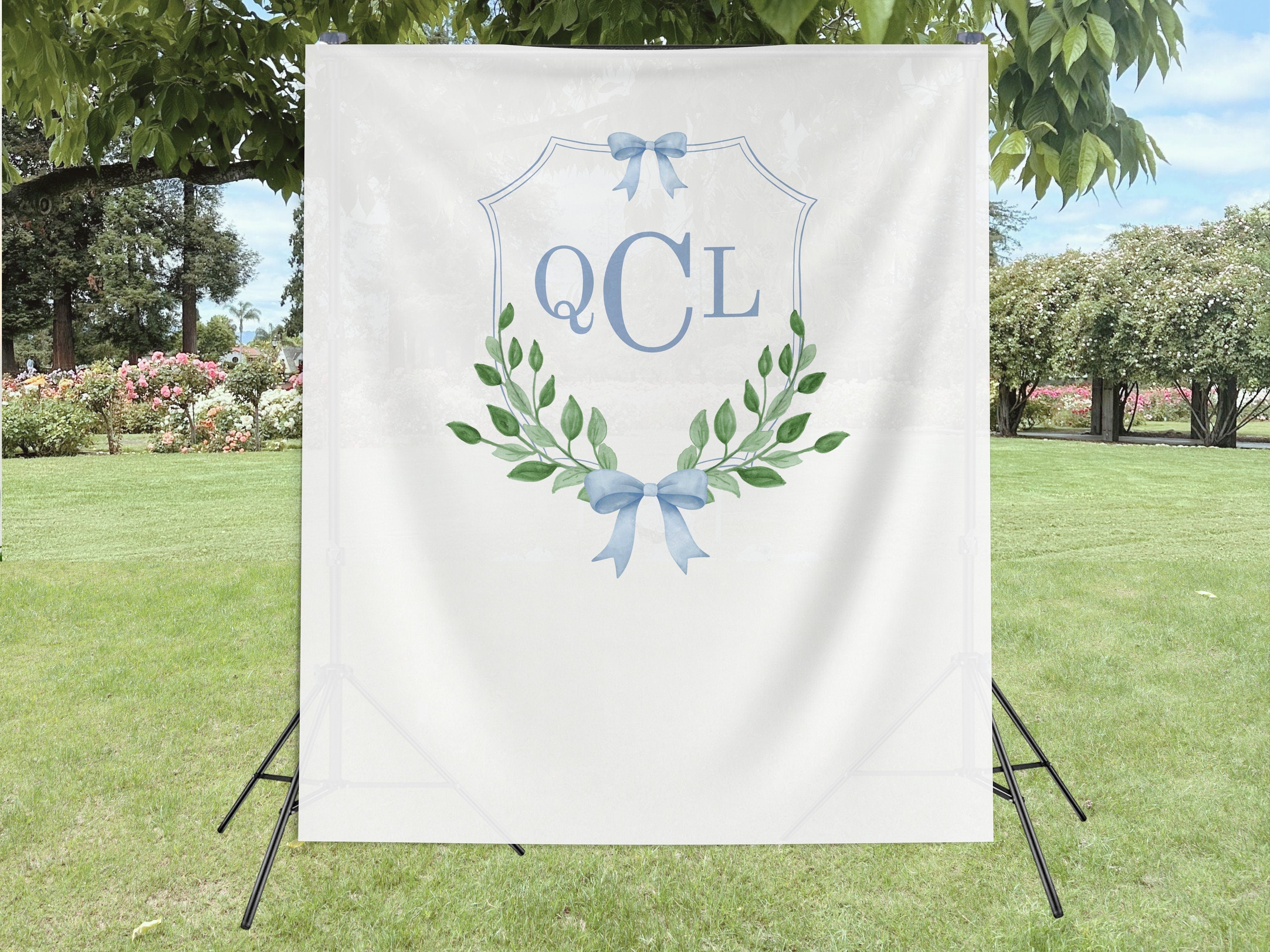 Bow Monogram Birthday Party Custom Banner, 1st Birthday, Customizable Backdrop, Cake Smash, High Chair Banner, Baby First Birthday Gift