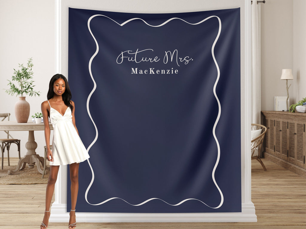 Wavy Border Custom Bachelorette Party Banner Backdrop