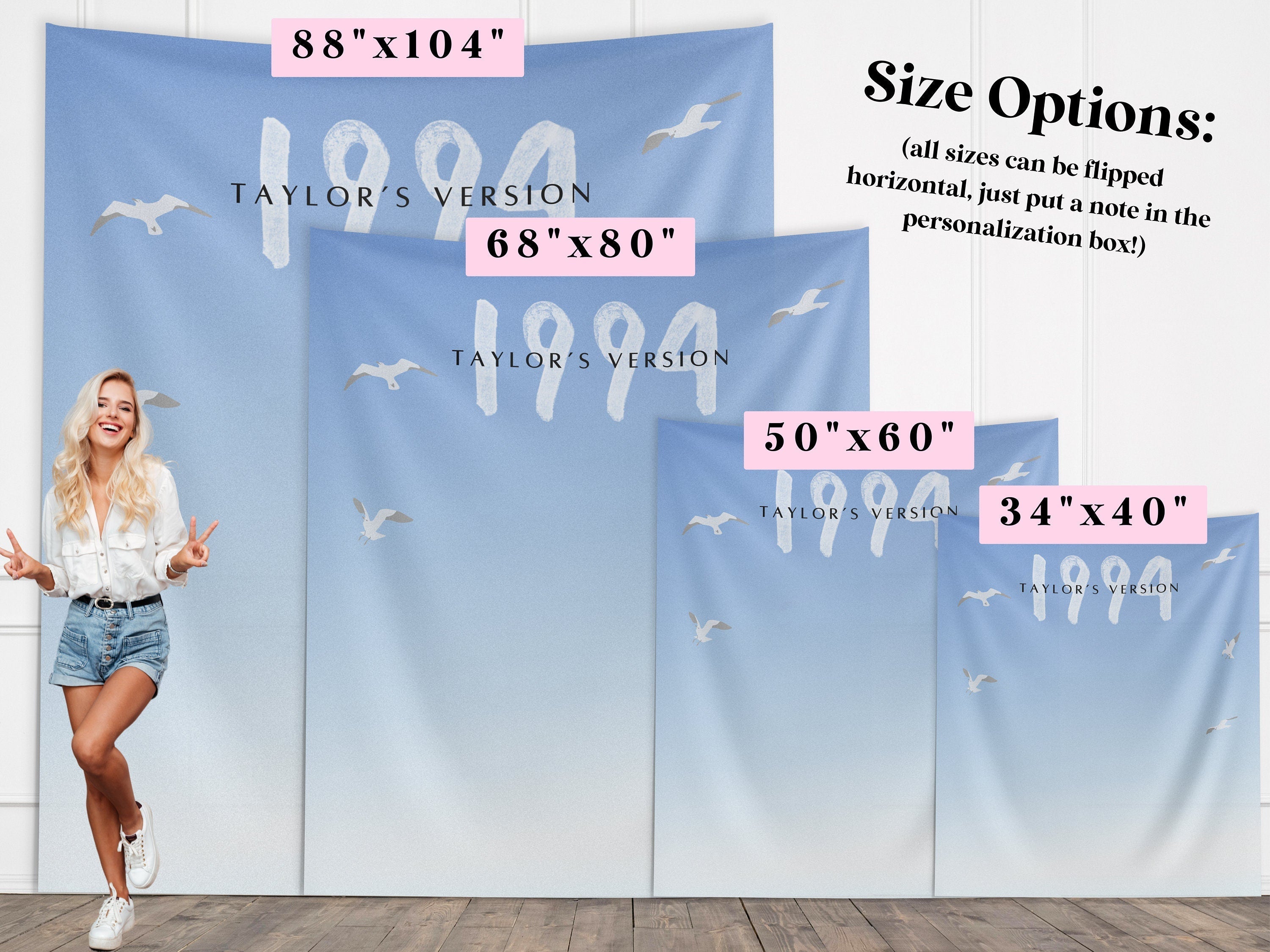 1989 Cover Custom Year & Name Banner Backdrop
