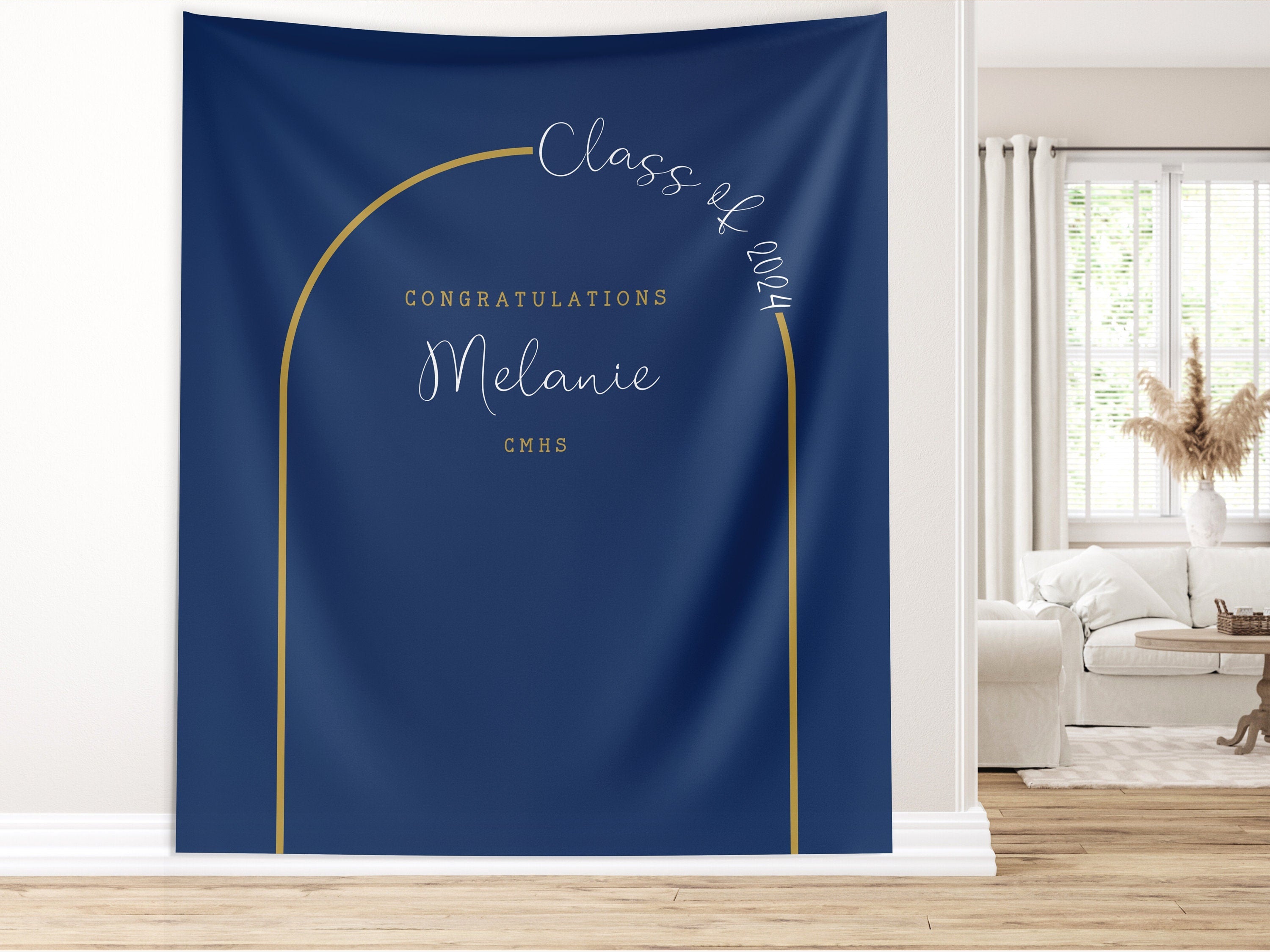 In the Arch Class of 2025 Custom Graduation Party Banner Backdrop