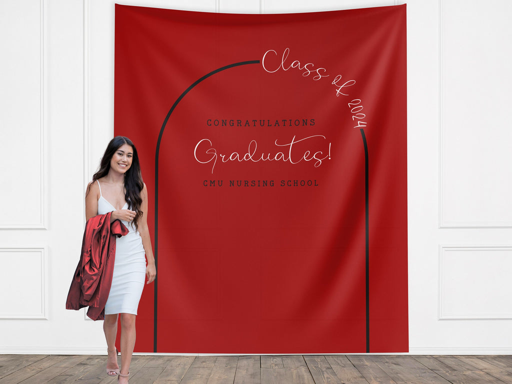 In the Arch Class of 2025 Custom Graduation Party Banner Backdrop