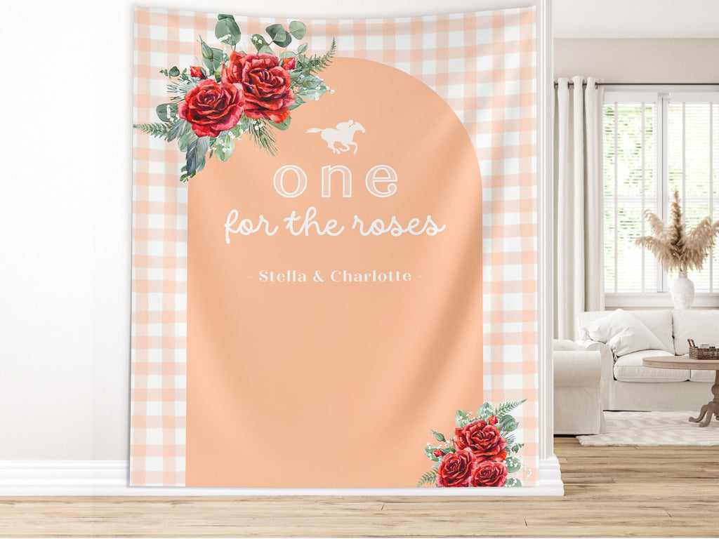 One for the Roses Kentucky Derby 1st Birthday Banner