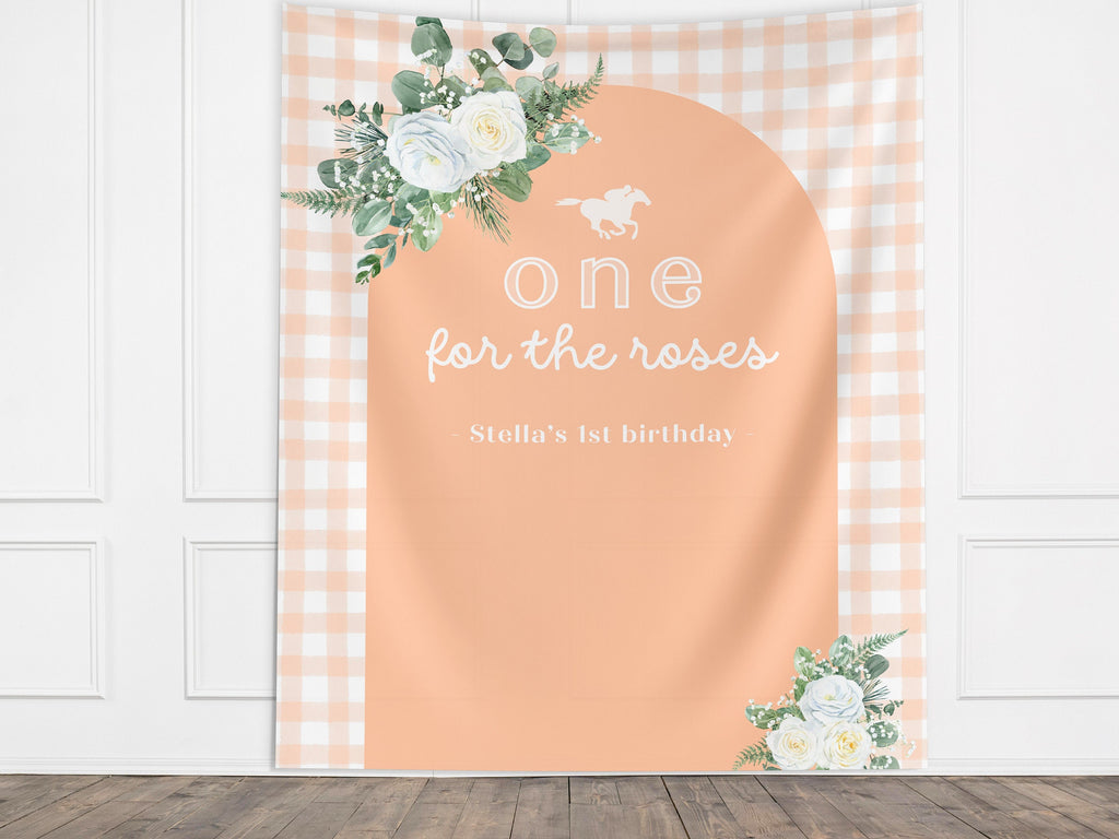 One for the Roses Kentucky Derby 1st Birthday Banner