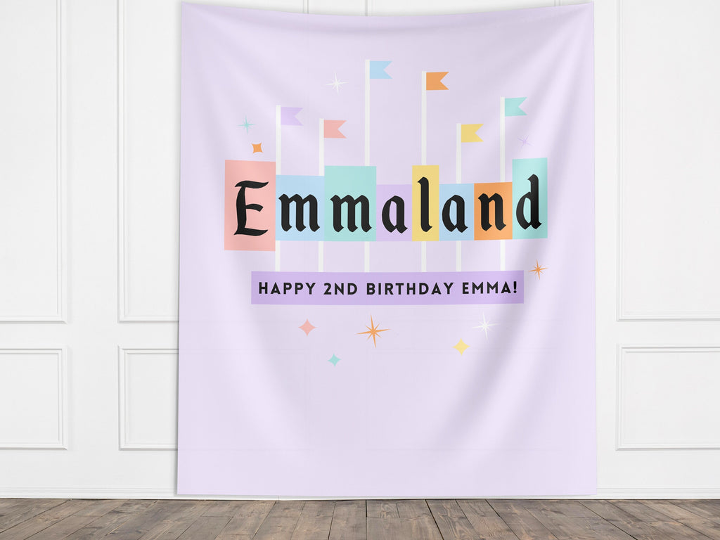 Custom Disneyland Name Party Banner
