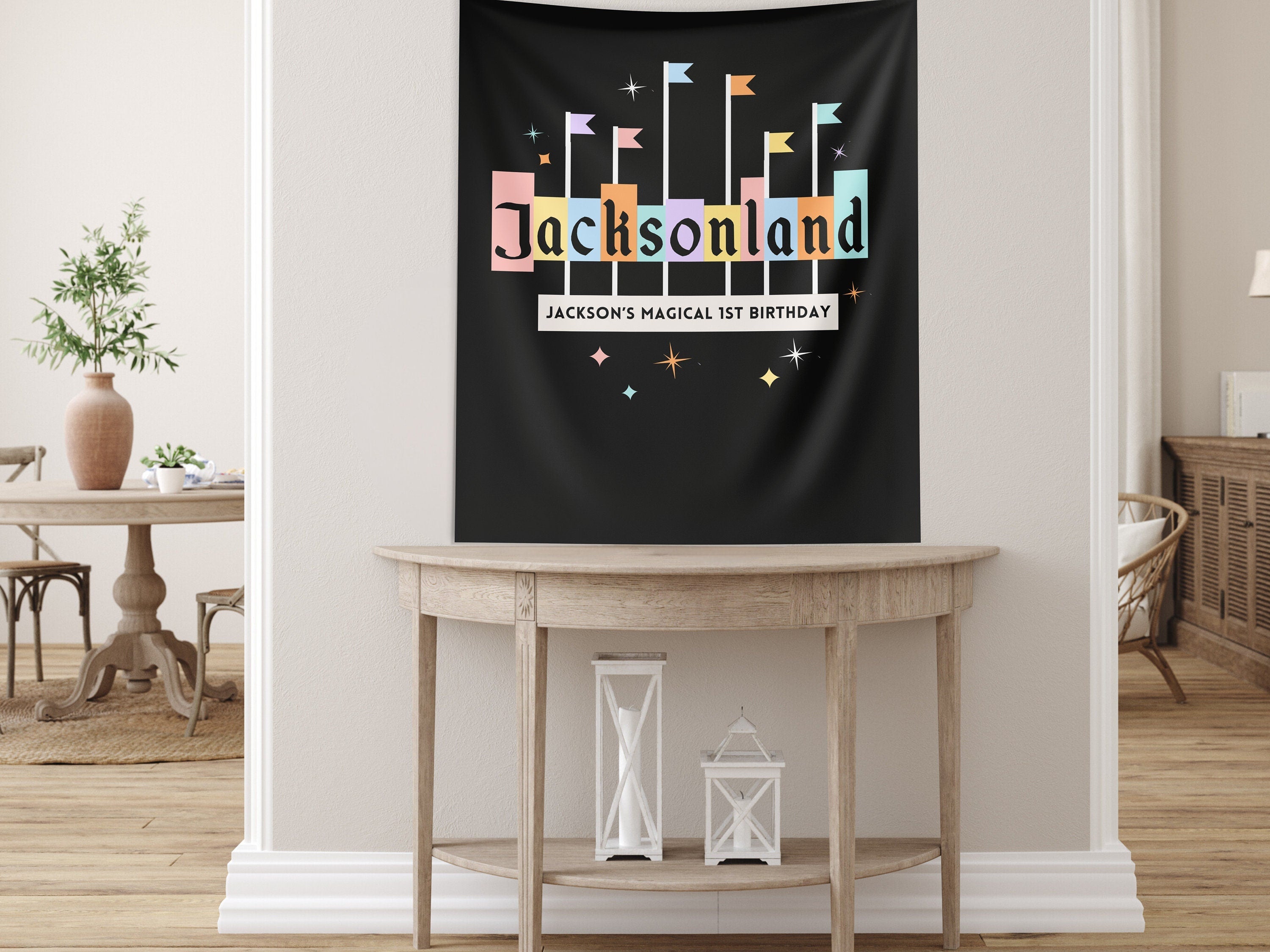 Custom Name Babyland Party Banner Backdrop