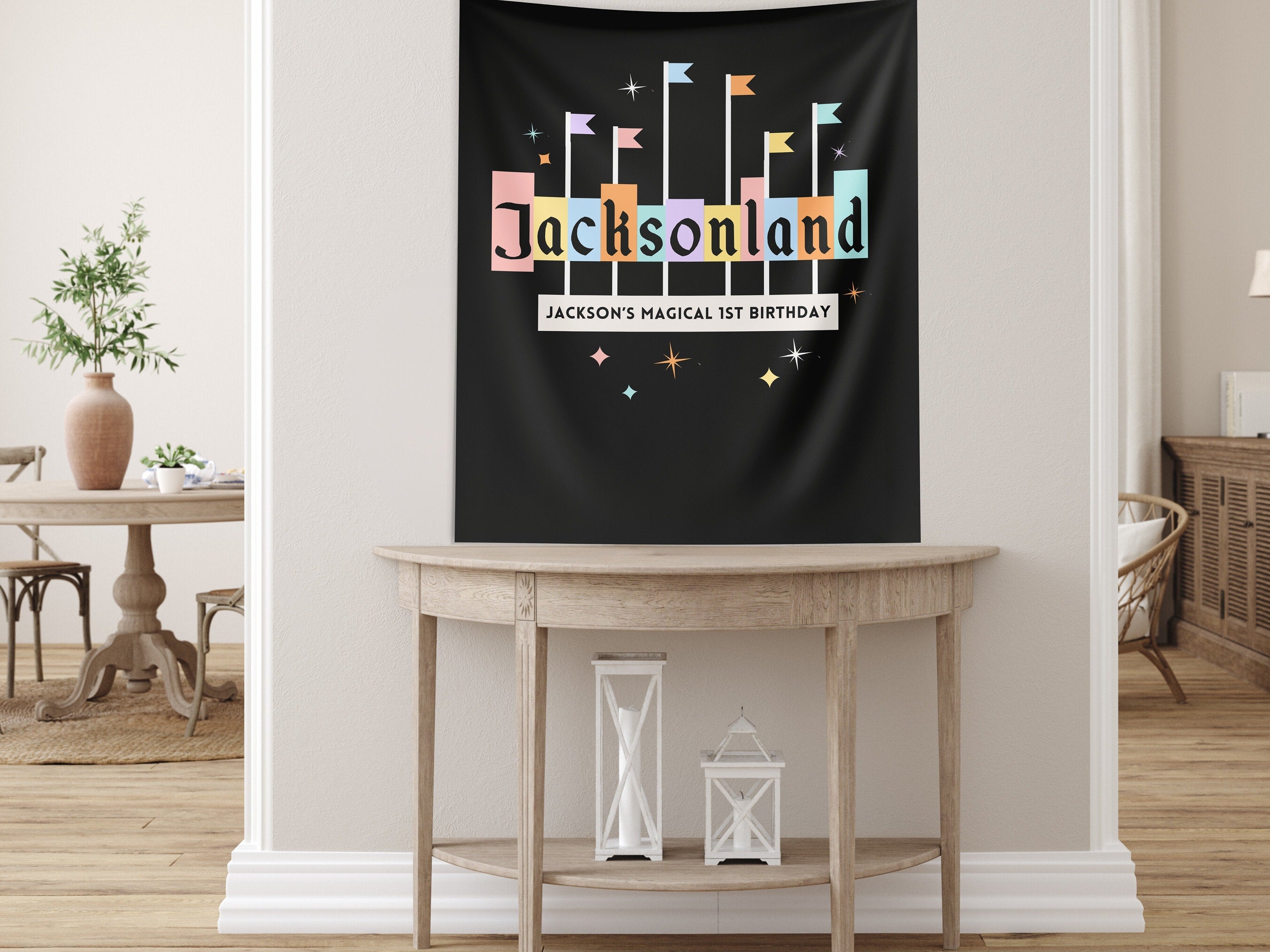 Custom Disneyland Name Party Banner