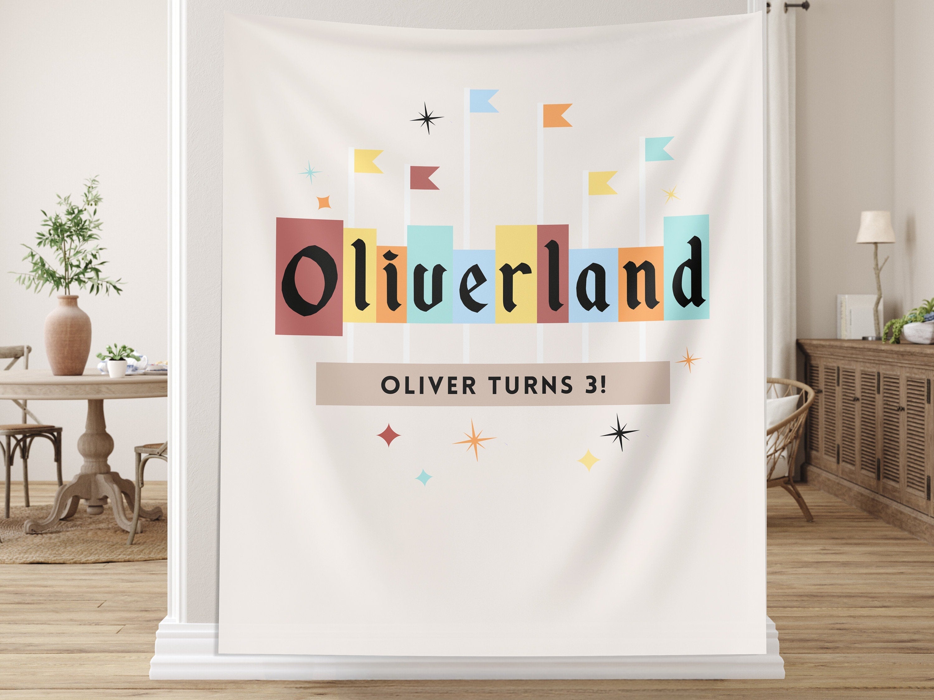 Custom Disneyland Name Party Banner