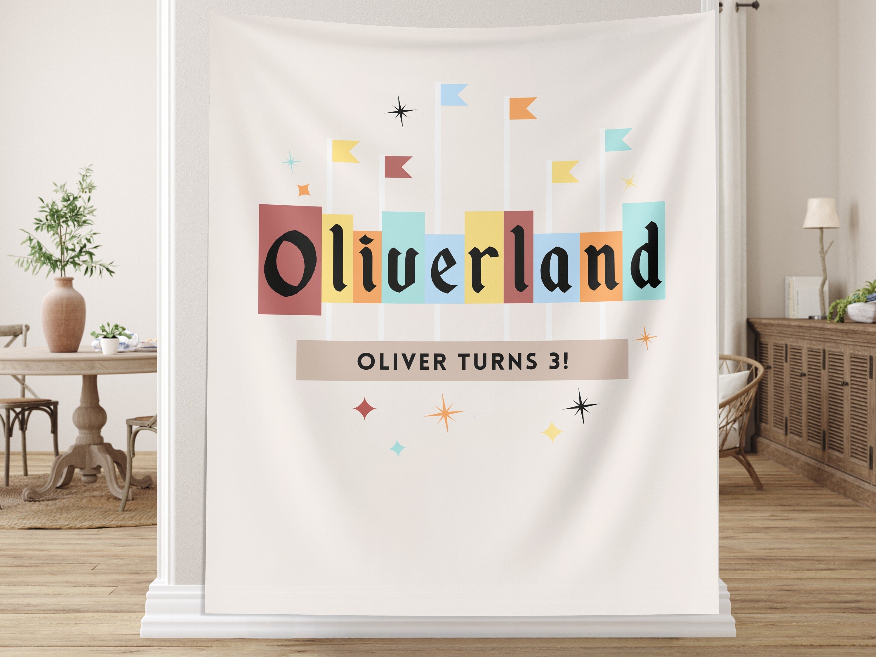Custom Disneyland Name Party Banner
