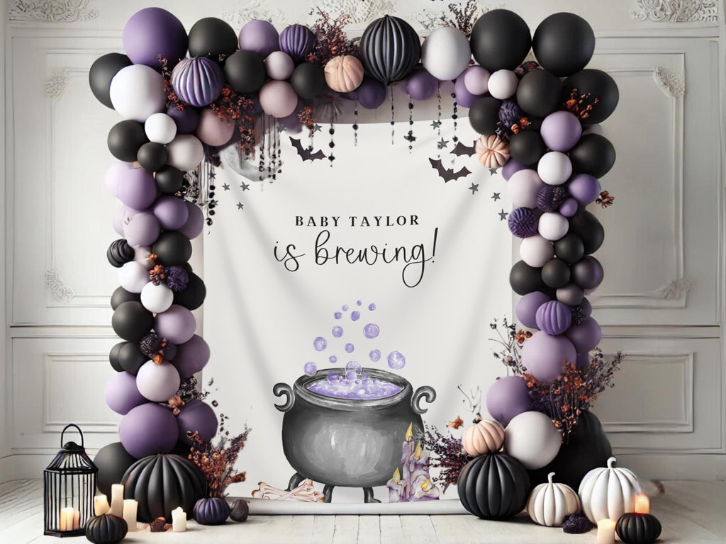 A Baby is Brewing Baby Shower Banner Backdrop