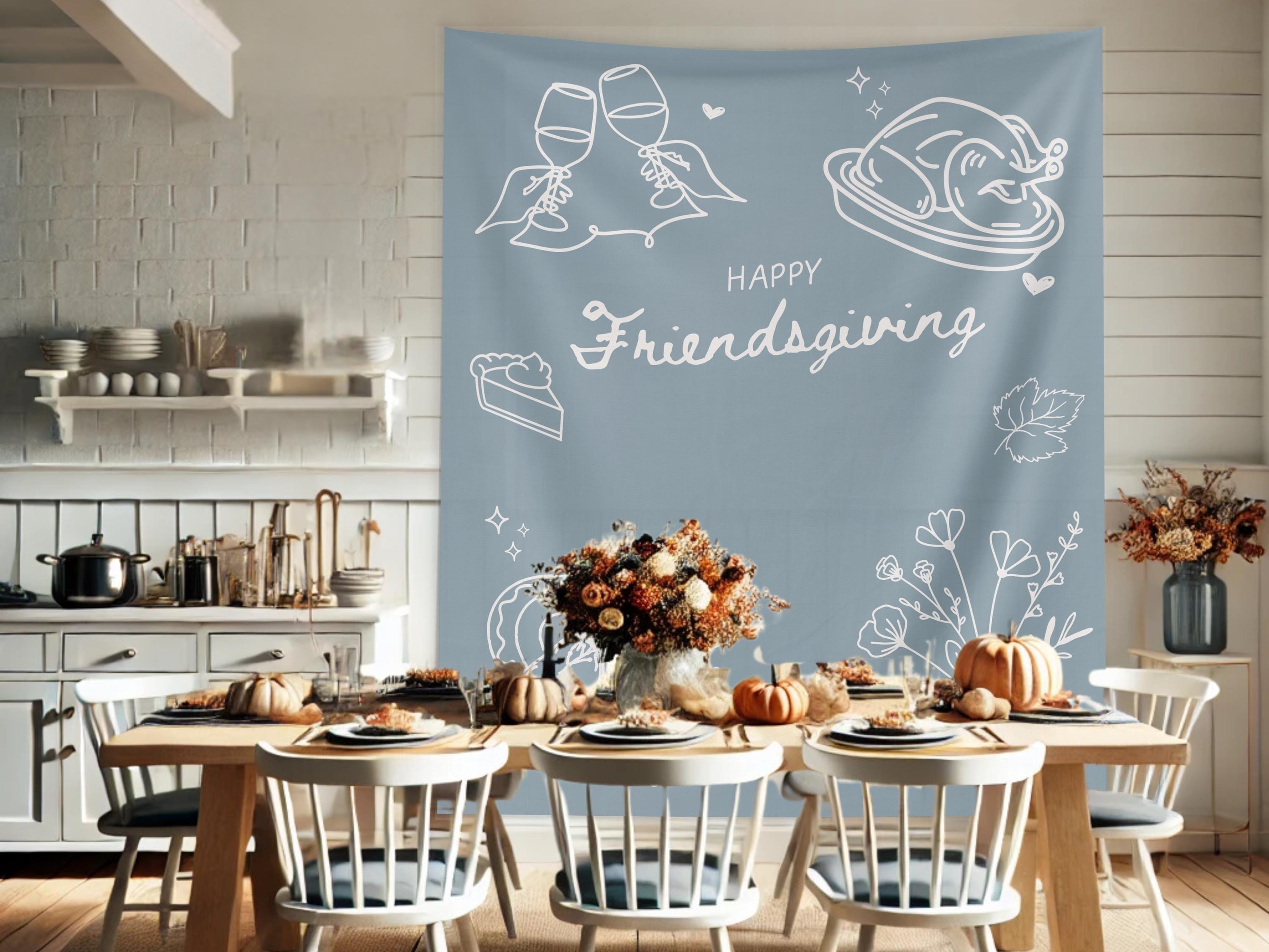 Happy Friendsgiving Doodle Banner