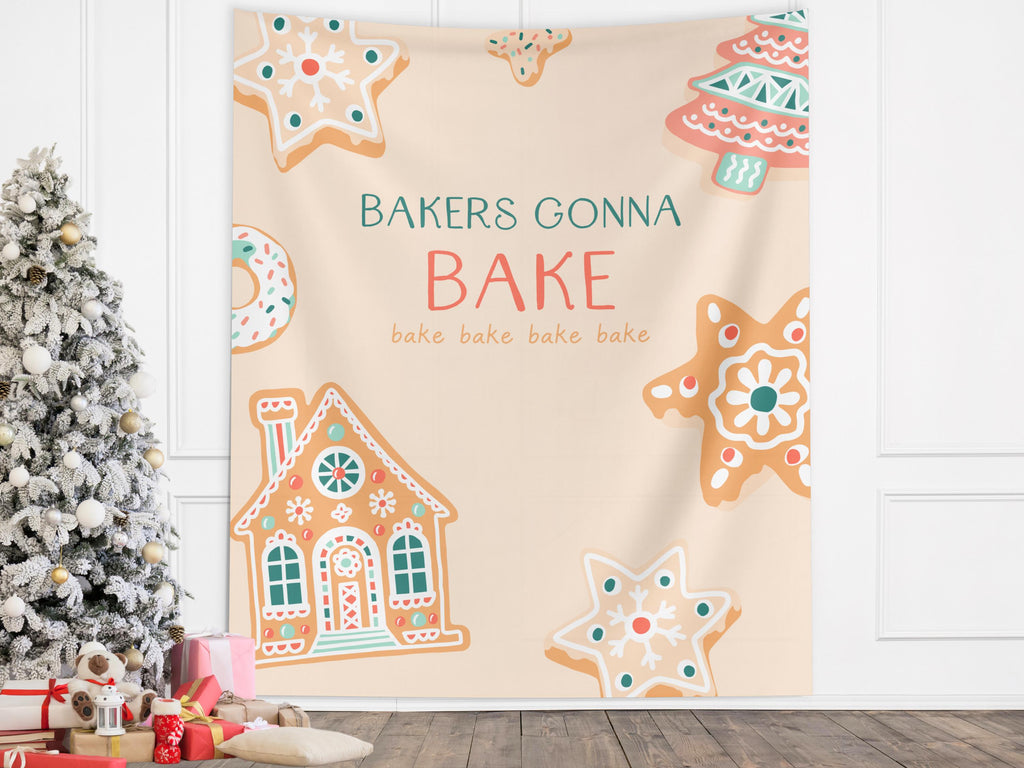 Swiftie Inspired Baking Party Décor Banner, Friendsmas Backdrop, Custom Backdrop for Balloon Garland, Christmas Cookie Party Decoration