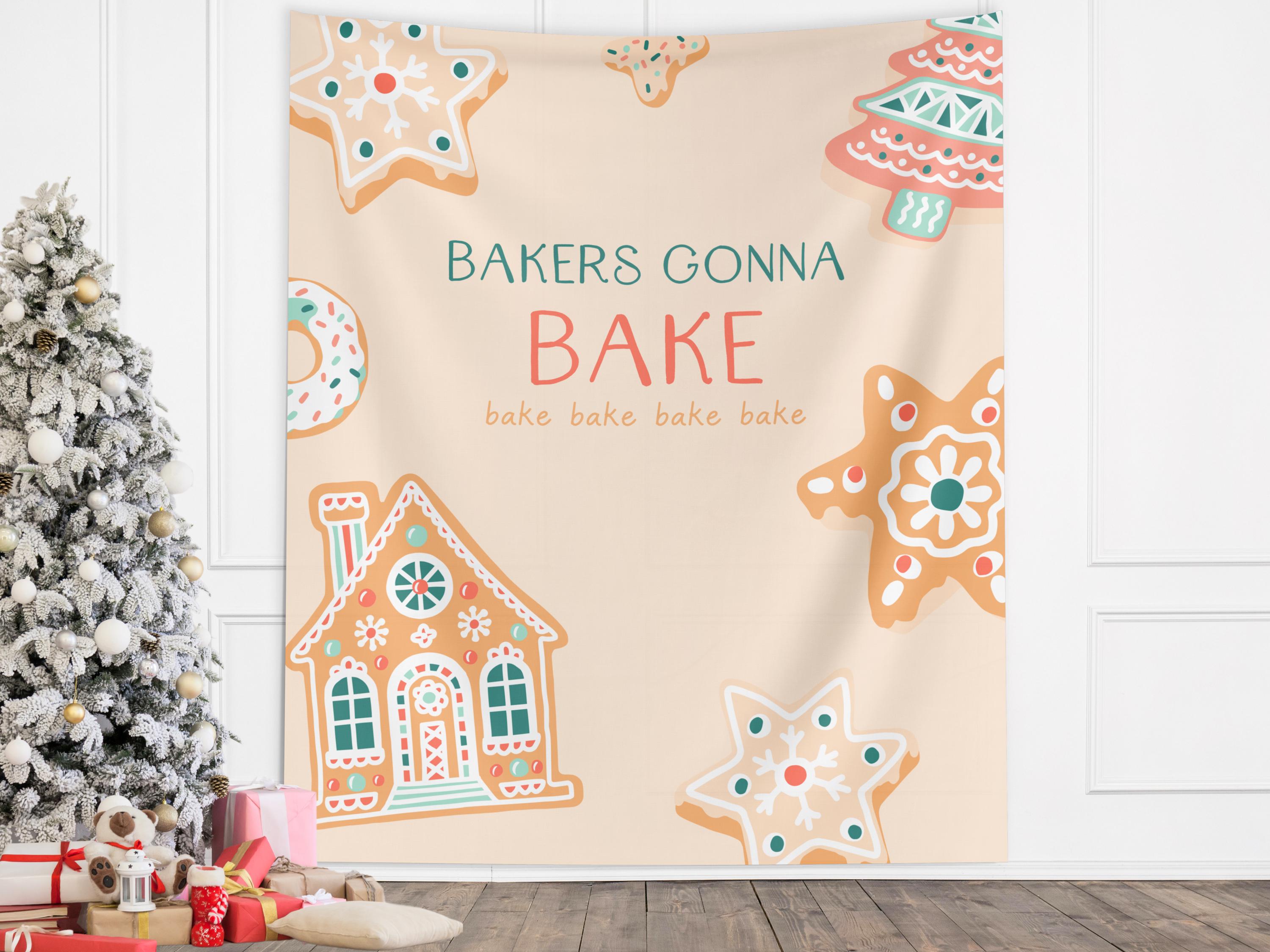 Swiftie Inspired Baking Party Décor Banner, Friendsmas Backdrop, Custom Backdrop for Balloon Garland, Christmas Cookie Party Decoration