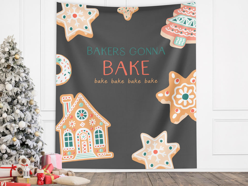 Swiftie Inspired Baking Party Décor Banner, Friendsmas Backdrop, Custom Backdrop for Balloon Garland, Christmas Cookie Party Decoration