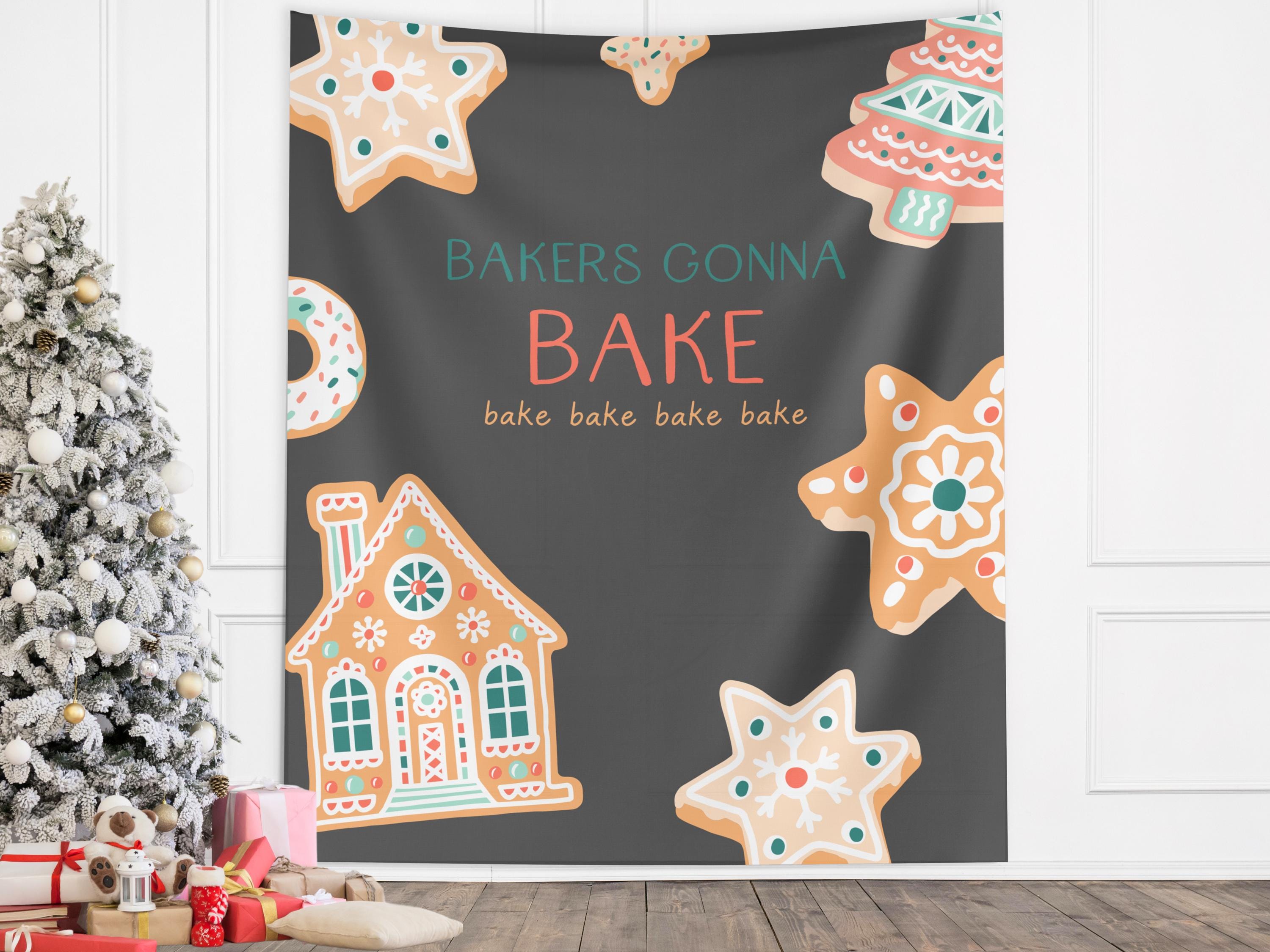 Swiftie Inspired Baking Party Décor Banner, Friendsmas Backdrop, Custom Backdrop for Balloon Garland, Christmas Cookie Party Decoration