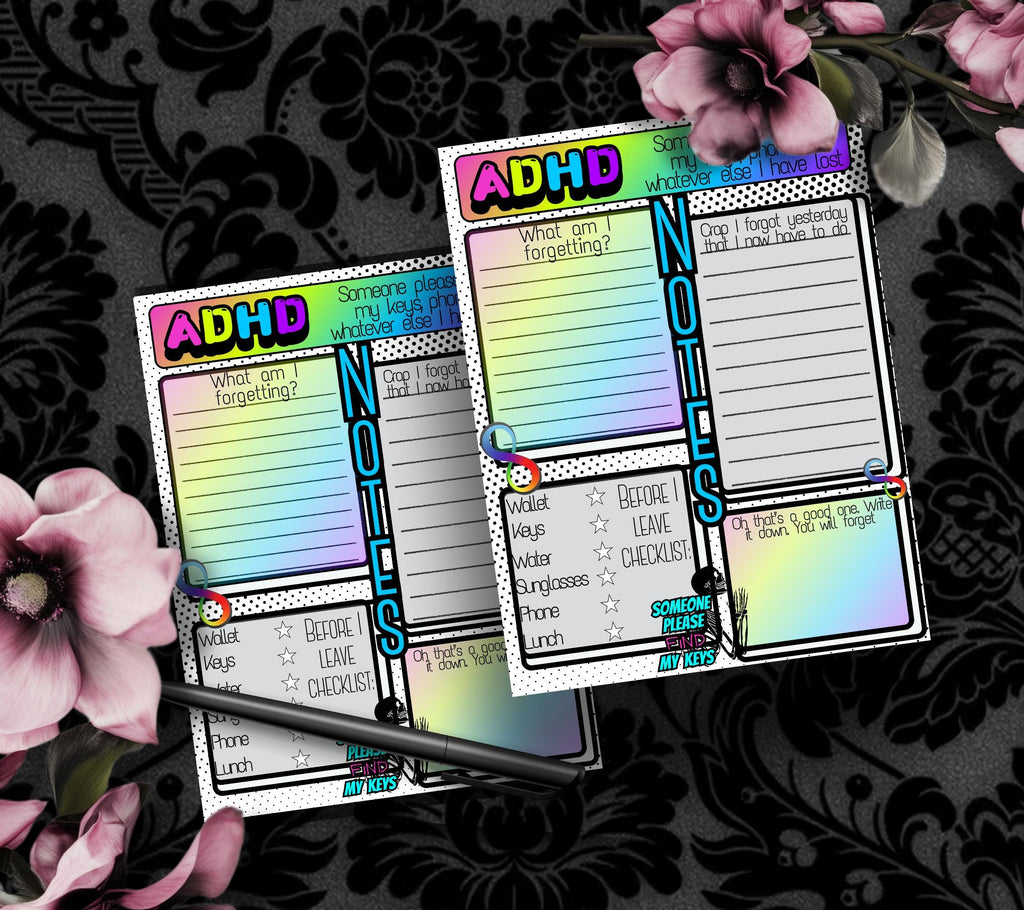 ADHD Humor Notepad: Neuro Spicy Checklist, Funny Gift
